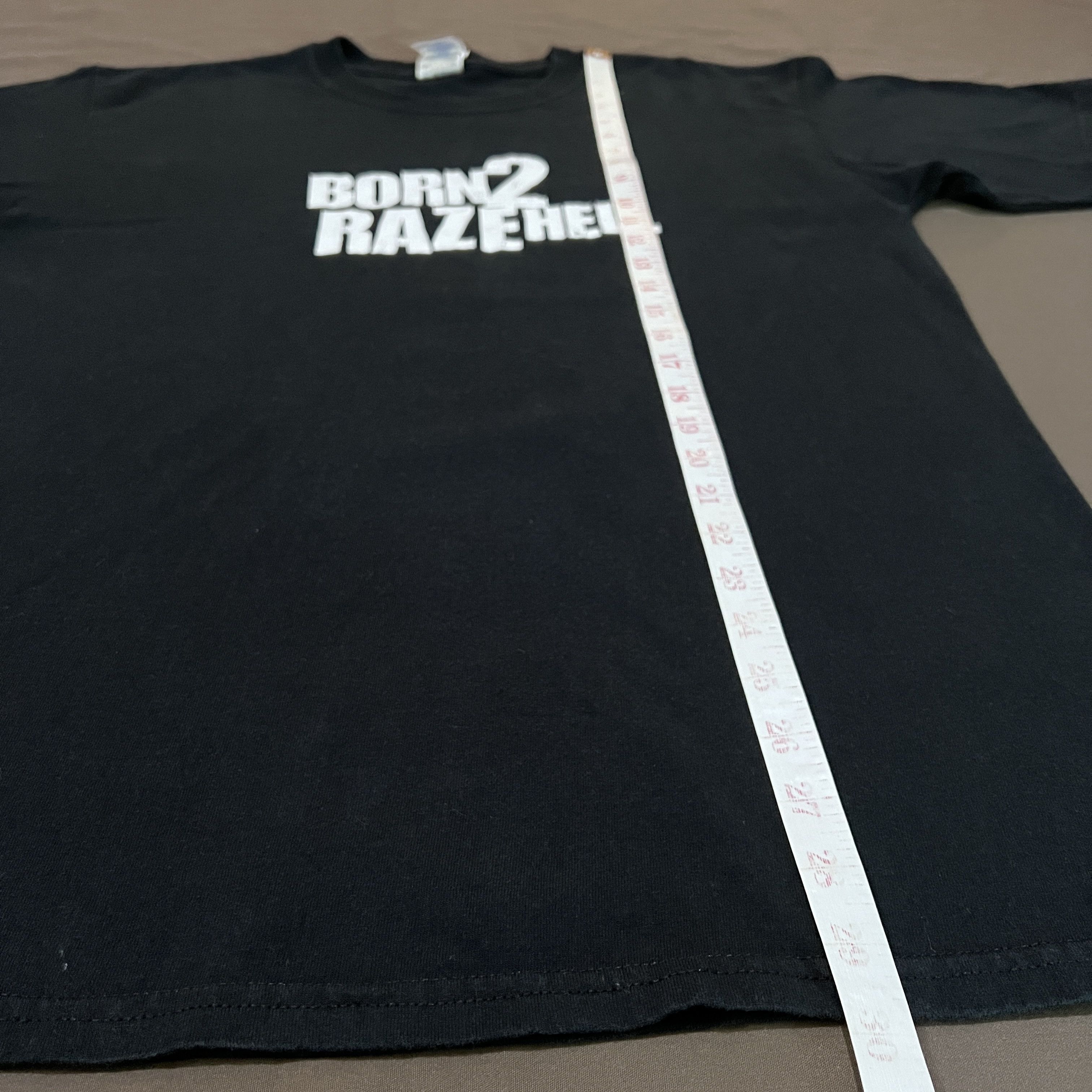Vintage Vintage Y2K Born 2 Raze Hell Jesus God Holy Bible Tee Shirt Size US L / EU 52-54 / 3 - 7 Thumbnail
