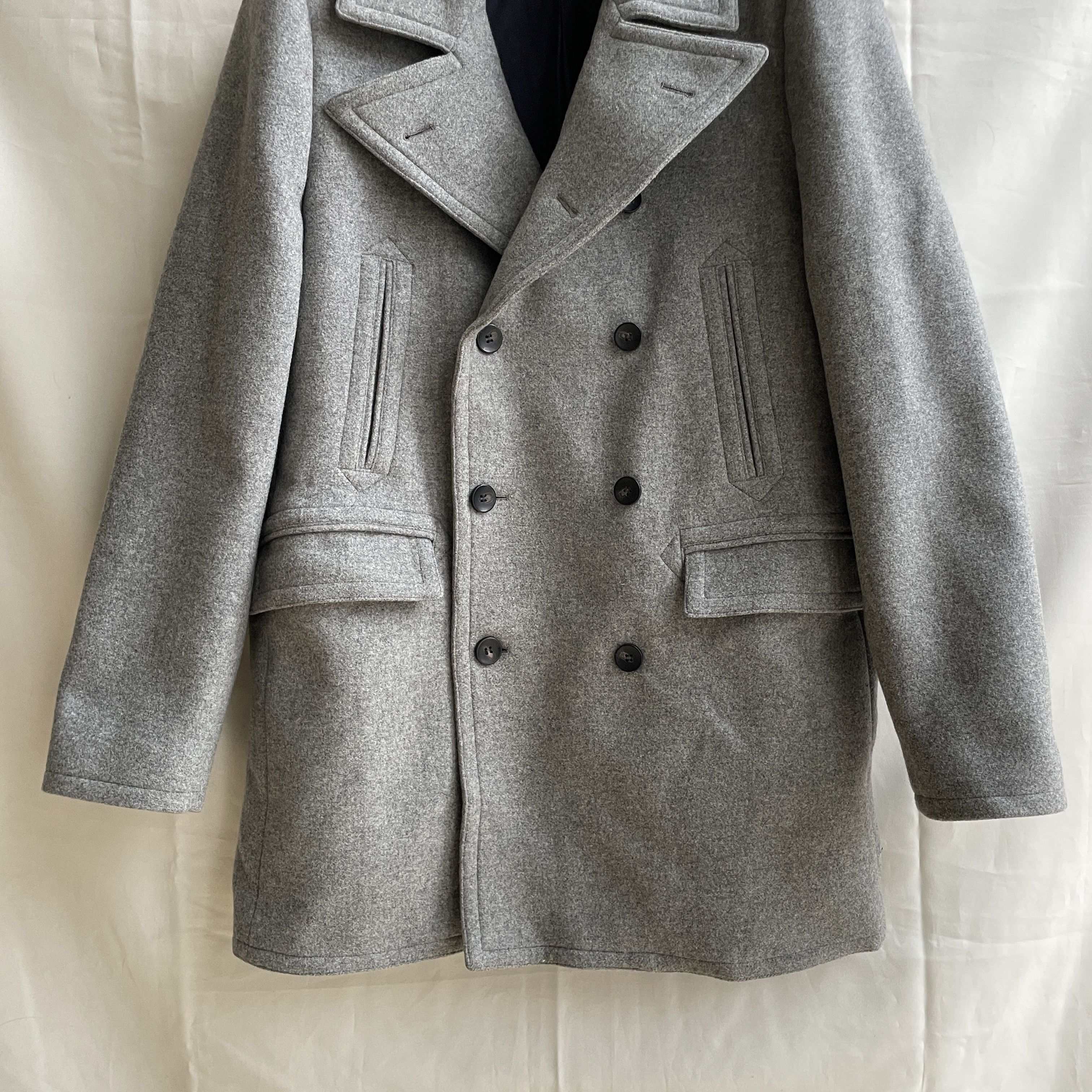 Suitsupply Suitsupply Phoenix Double Breasted Wool Pea Coat Size US XL / EU 56 / 4 - 5 Thumbnail