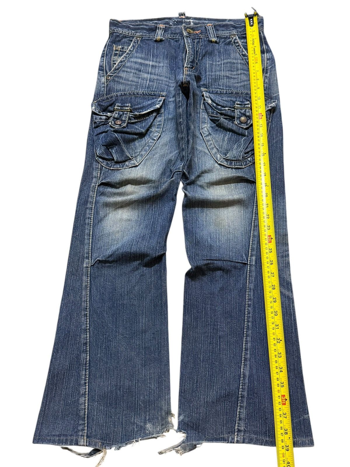 Edwin Vintage Y2K Edwin XV Tactical Pocket Blue Faded Wash Flared Size US 30 / EU 46 - 10 Thumbnail