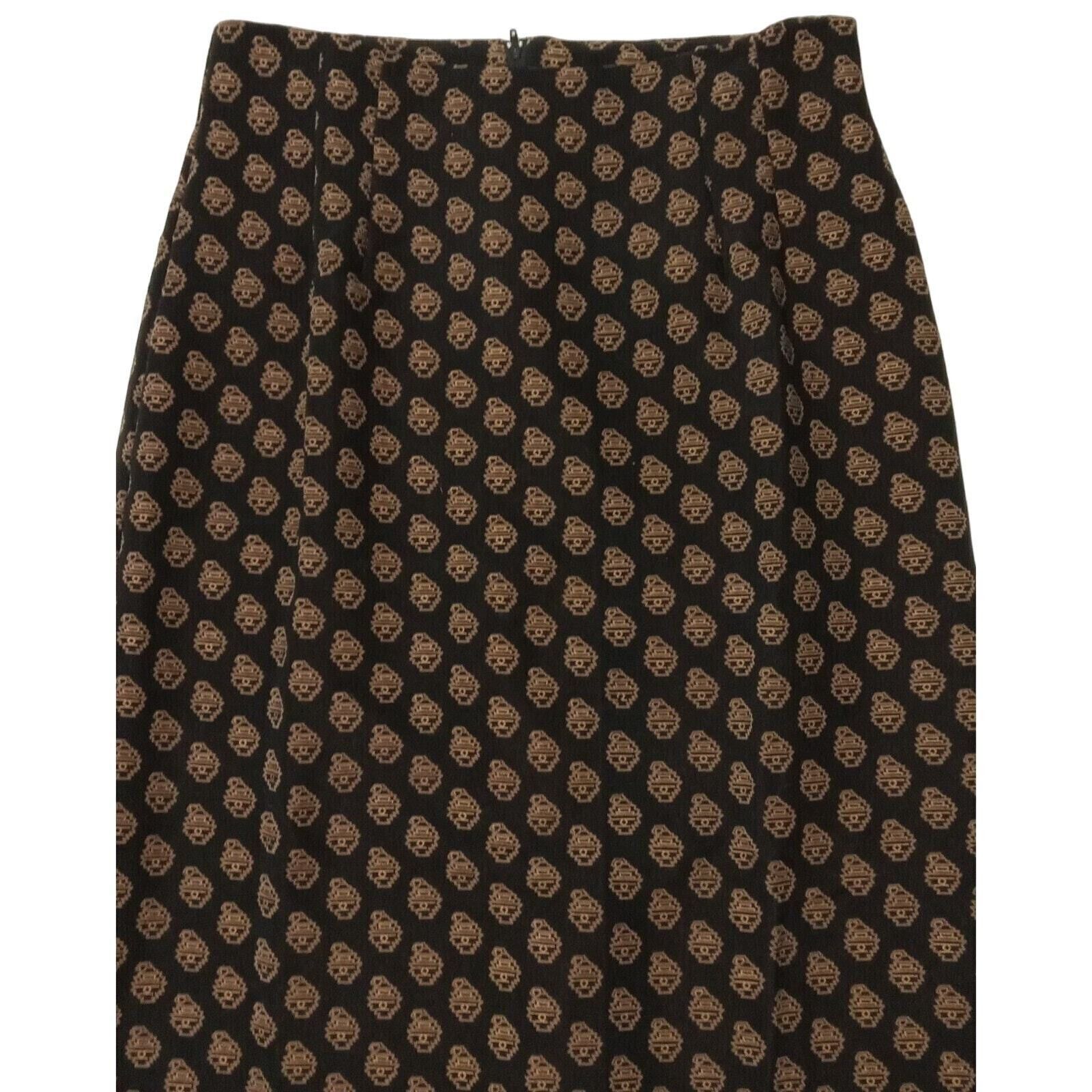 & Other Stories Dressbarn Midi Skirt 12 Women's Pencil Career Black Slit Size 34" / US 12 / IT 48 - 3 Thumbnail