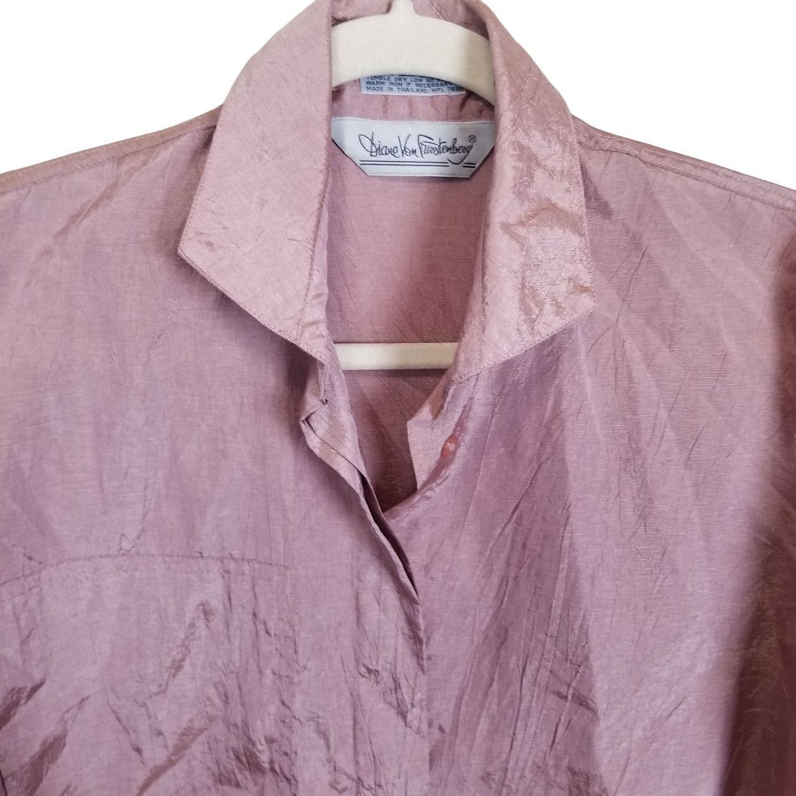 Diane von Furstenberg Vintage DVF Diane Von Furstenberg Iridescent Blouse Button Size L / US 10 / IT 46 - 2 Thumbnail