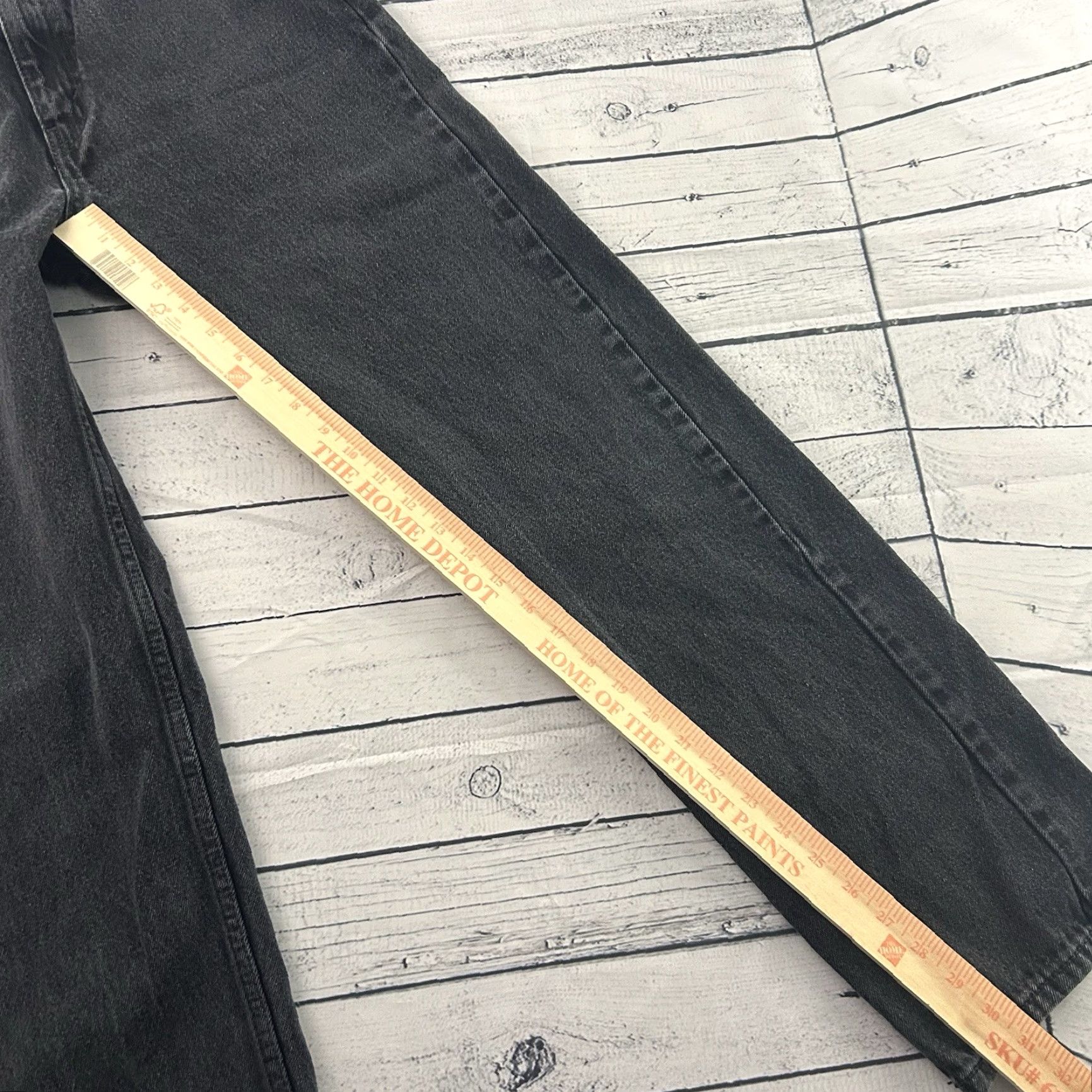 Levi's Levi's 505 Regular Fit Denim Jeans Men's 31x31 Black Wash 5-Pocket Design Logo Zip Closure Cotton Denim Straight 90s Vintage No N/A Size US 31 - 4 Thumbnail