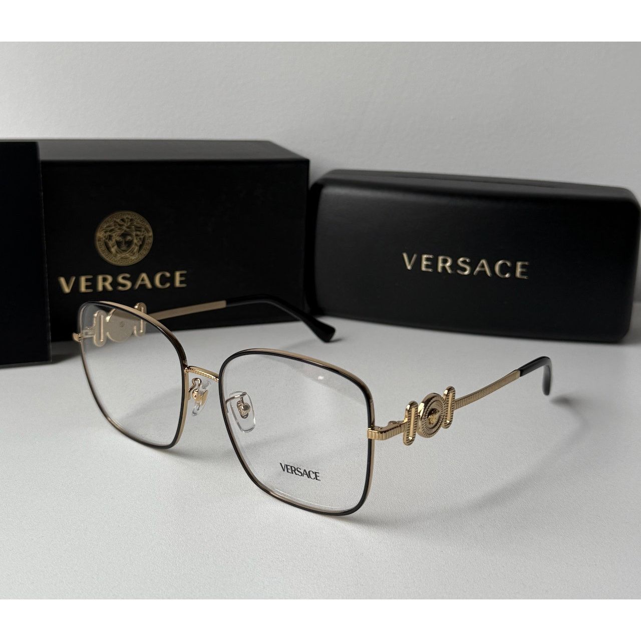 Versace NEW Versace VE1246D Black/Gold Eyeglasses Frames Size ONE SIZE - 2 Thumbnail