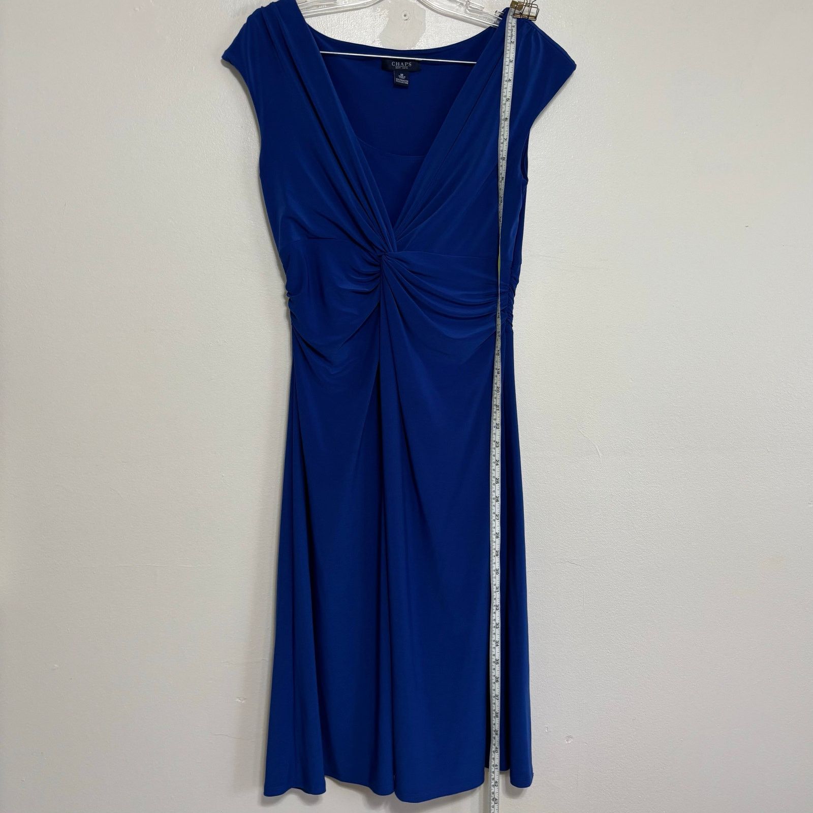 Chaps Chaps Women’s Blue Mid-Length Cap Sleeve Dress Size M Size M / US 6-8 / IT 42-44 - 3 Thumbnail