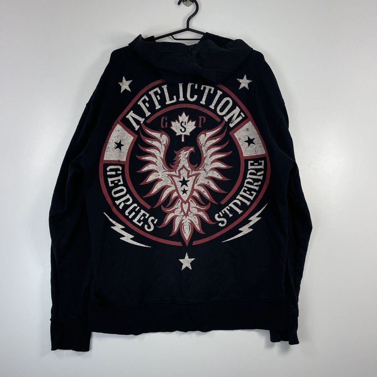 Affliction Vintage Y2K Affliction Hoodie Skull Grunge Cybergoth Biker Size US M / EU 48-50 / 2 - 1 Thumbnail
