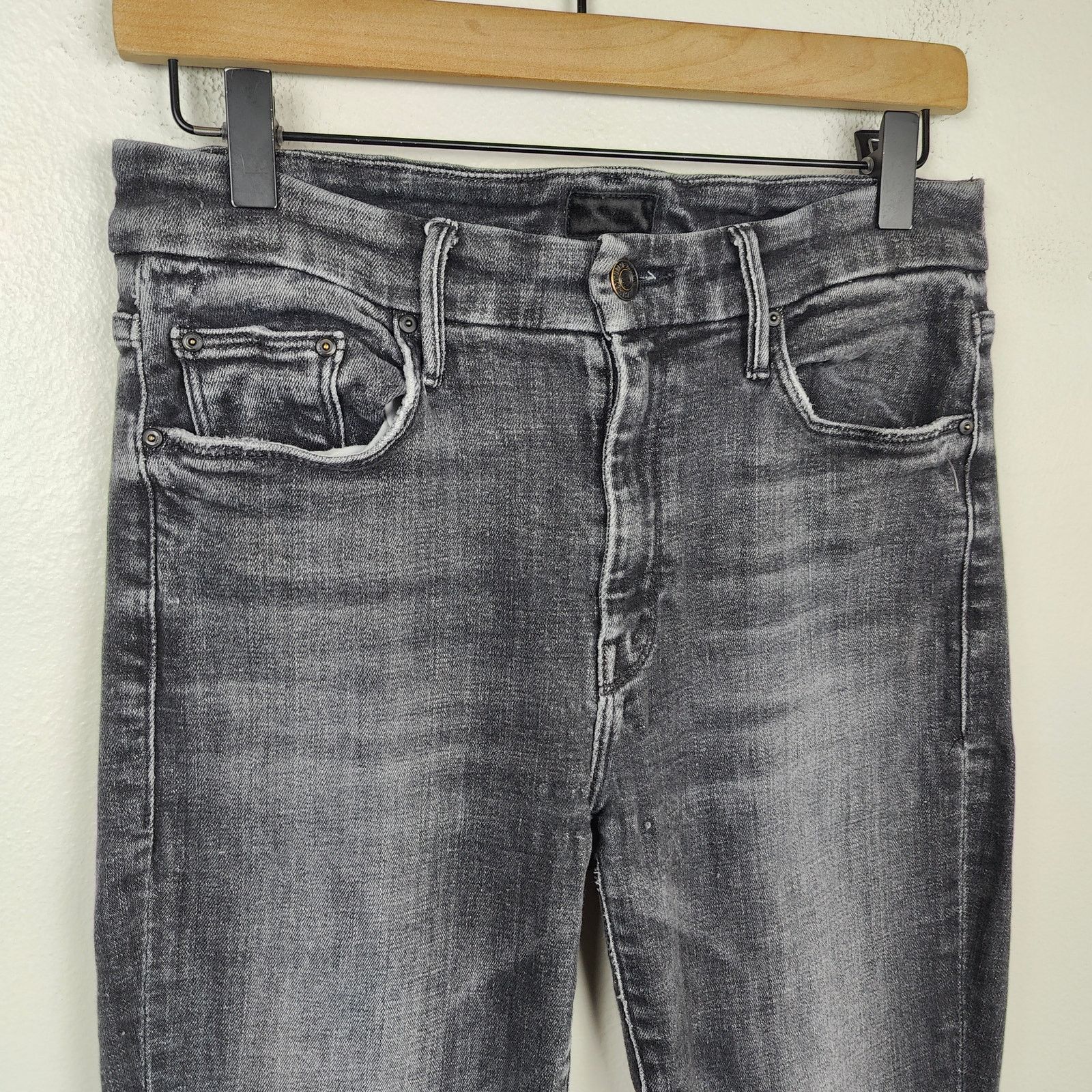 MOTHER Mother The Looker Ankle Fray Jeans Womens 27 Stargazing Size 27" / US 4 / IT 40 - 2 Thumbnail