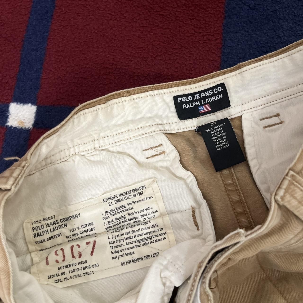 Polo Ralph Lauren Vintage 60s Polo Ralph Lauren Shorts Khaki Military Cargo Size US 29 - 2 Thumbnail