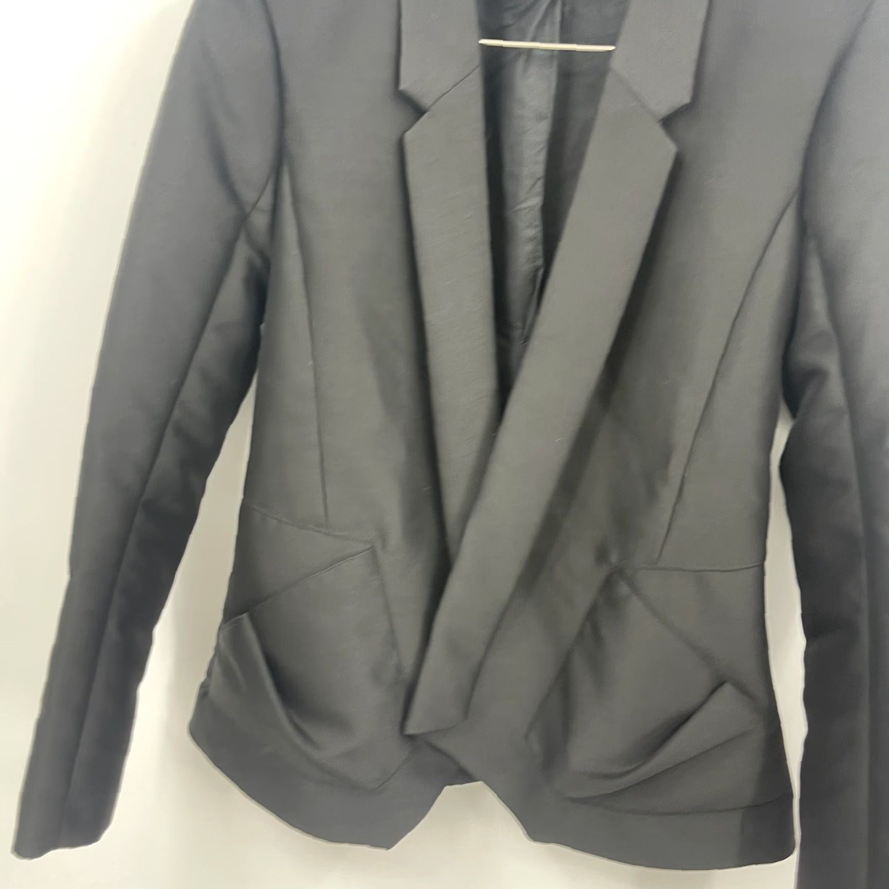 Vintage VINTAGE Alexandre Plokhov Blazer Women’s Medium Black Wool Blend Formal Suit Jacket Mens Style Elegant Designer 2010s Size S / US 4 / IT 40 - 3 Thumbnail