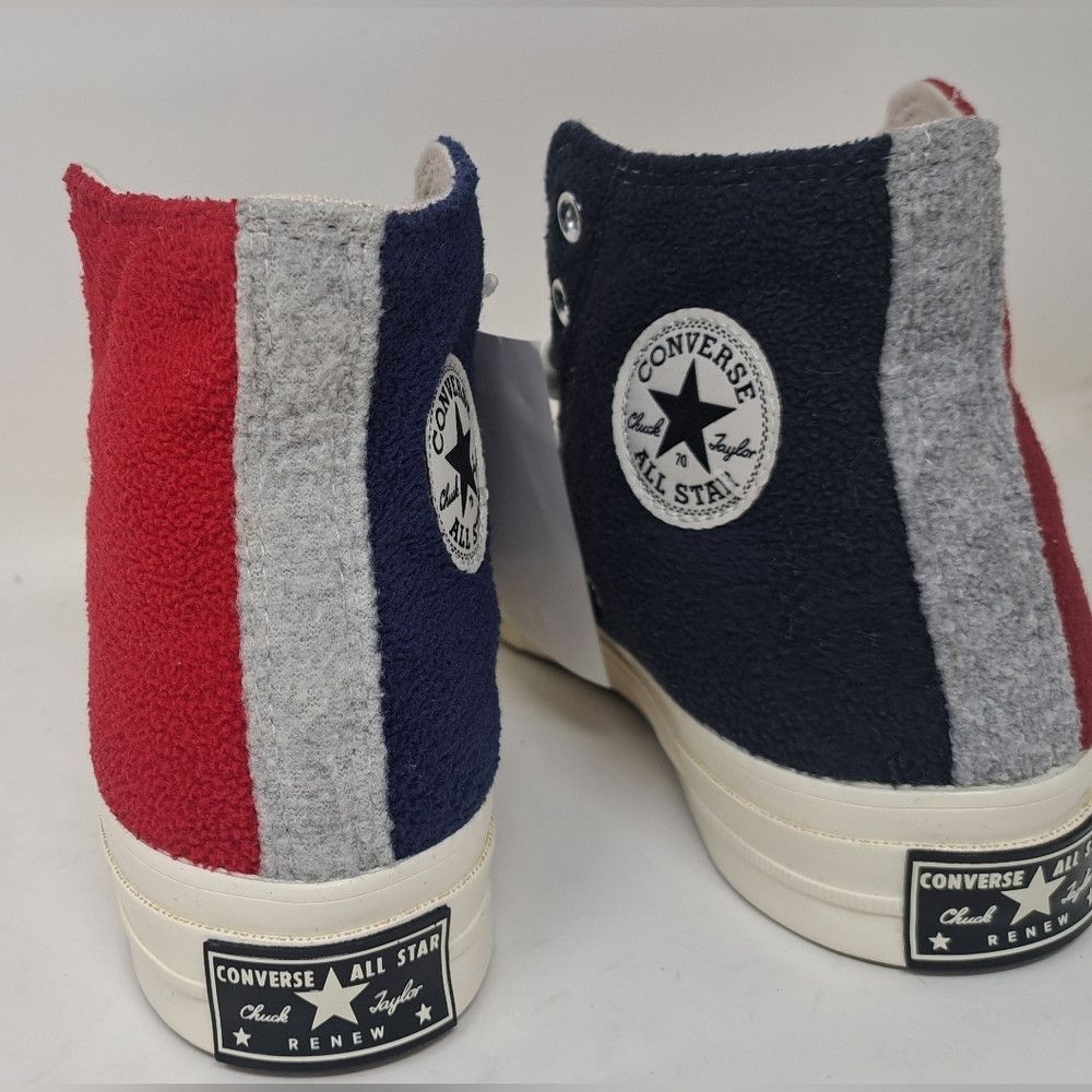 Converse Womens Chuck 70 Hi Top Upcycle Fleece 172267C Red