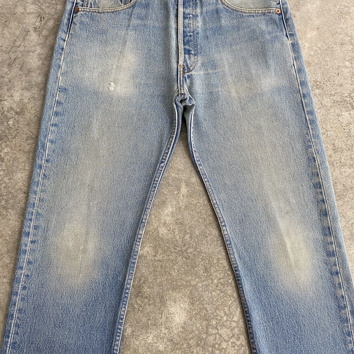 Levi's Size 31x30.5 VTG 90’s Levis 501xx Light Blue Jeans Size US 31 - 4 Thumbnail