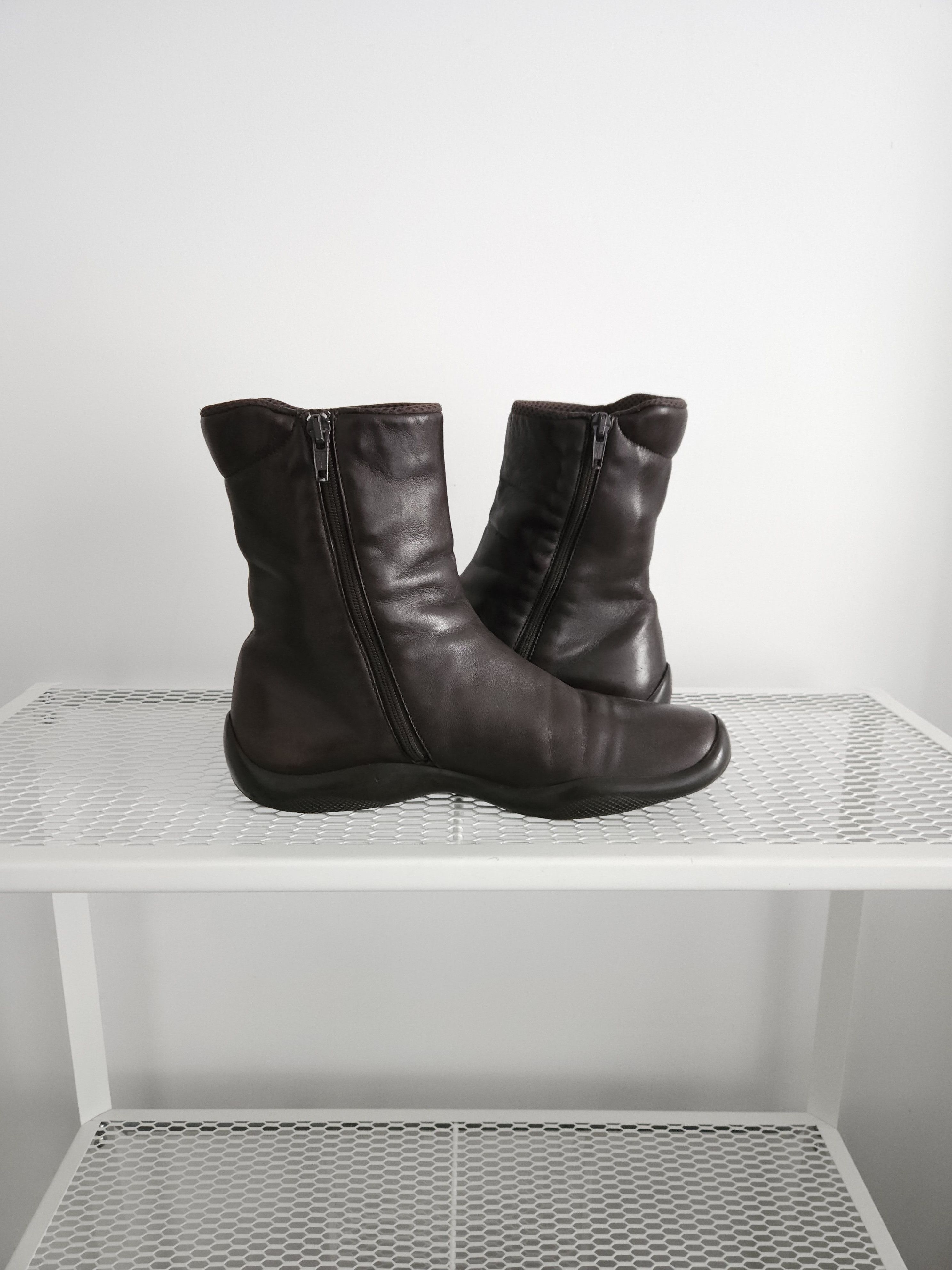 Prada Archive Prada sport red tab leather side zip ankle boots Size US 6.5 / IT 36.5 - 9 Thumbnail
