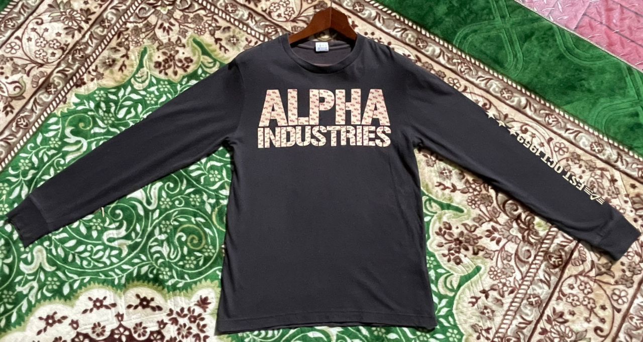 Vintage free postage K7-07 military Alpha Industries Sweatshirt Size US L / EU 52-54 / 3 - 13 Thumbnail
