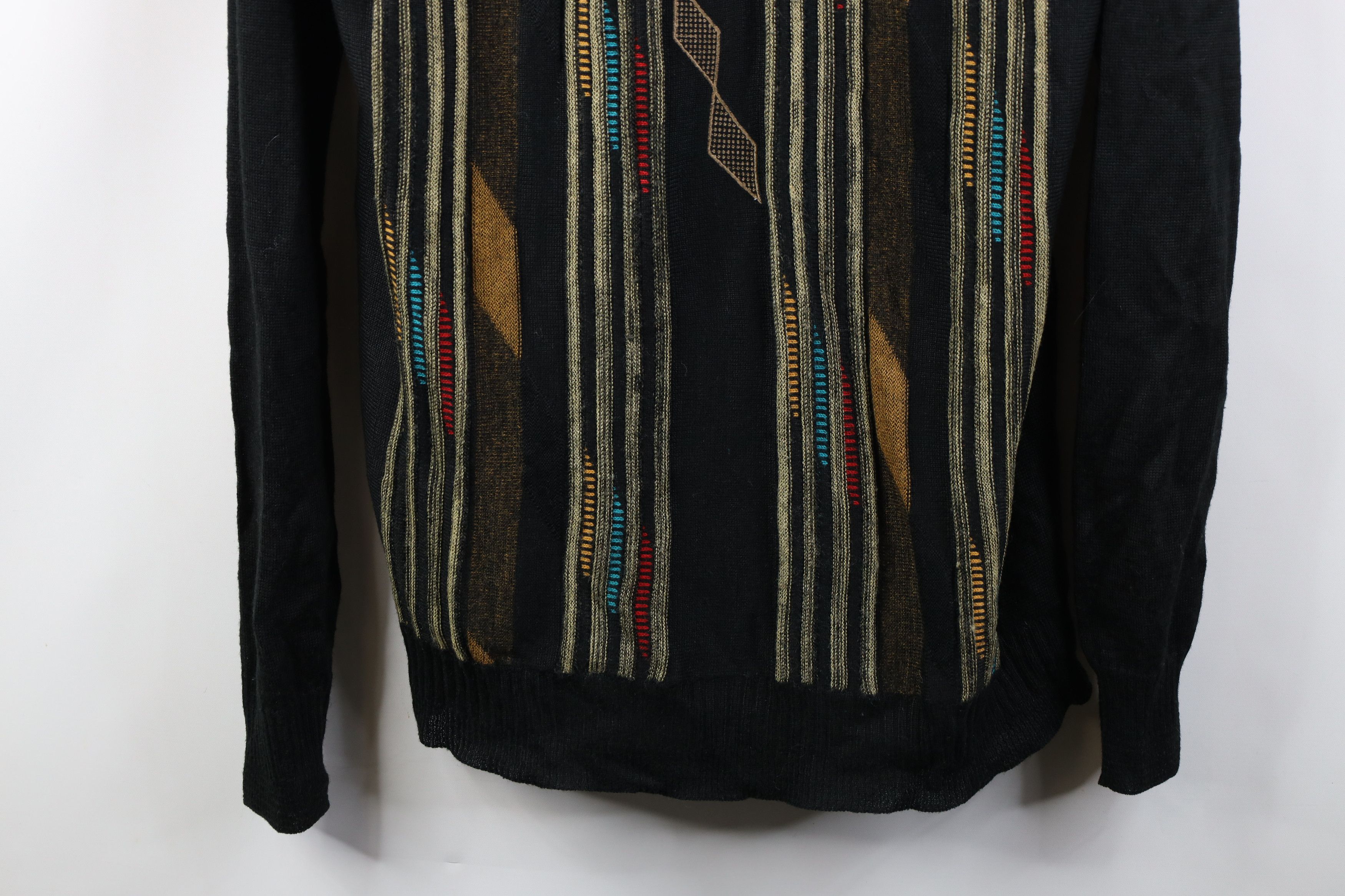 Vintage Vintage 90s Coogi Style Rainbow Wool Blend Knit Sweater Size US L / EU 52-54 / 3 - 3 Thumbnail