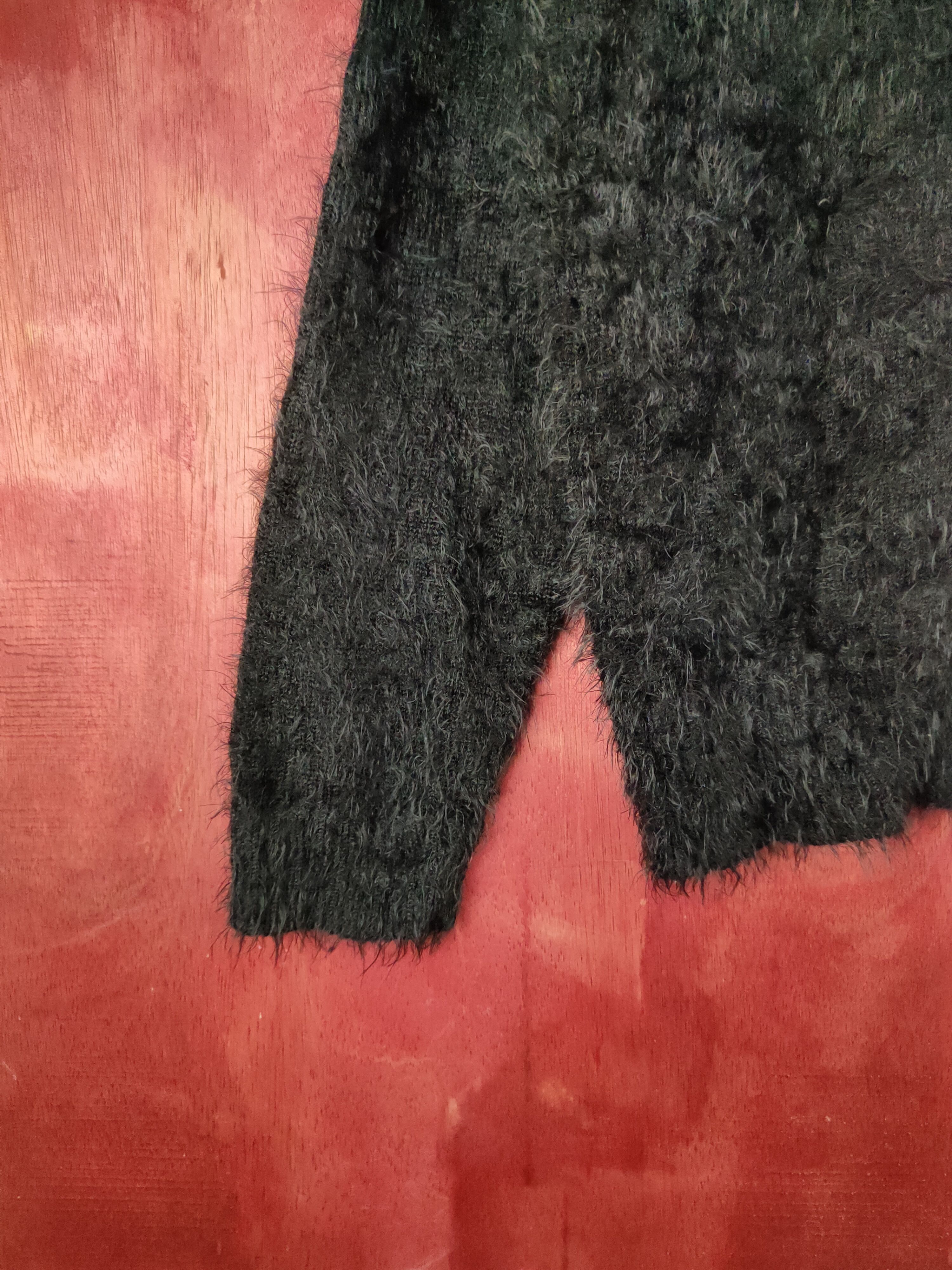 Japanese Brand × Vintage Avail Avantgarde Black Fur Mohair Knitwear Size L / US 10 / IT 46 - 4 Thumbnail