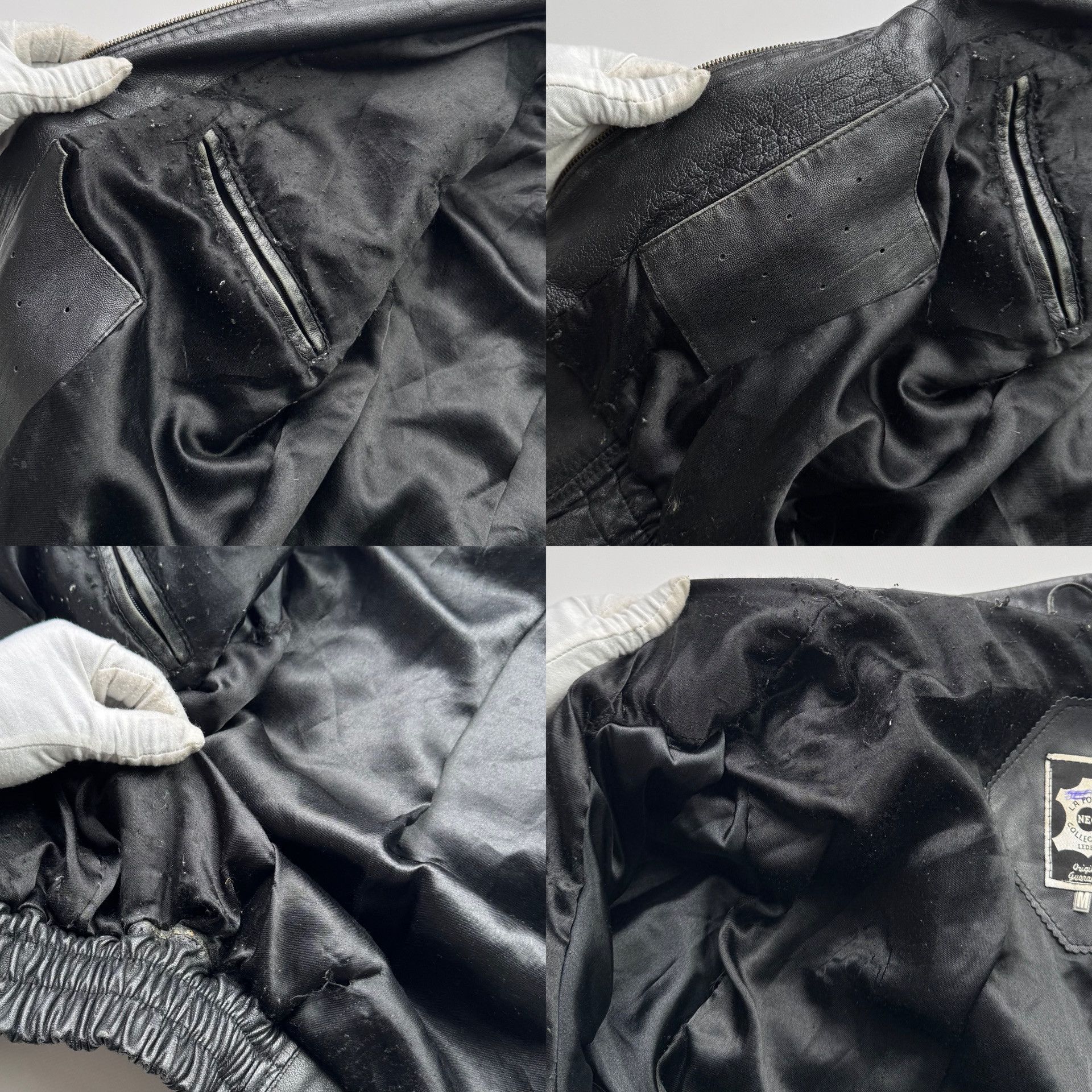 Japanese Brand Vintage Thrashed Leather Bomber Jacket B750(V507) Size US M / EU 48-50 / 2 - 6 Thumbnail
