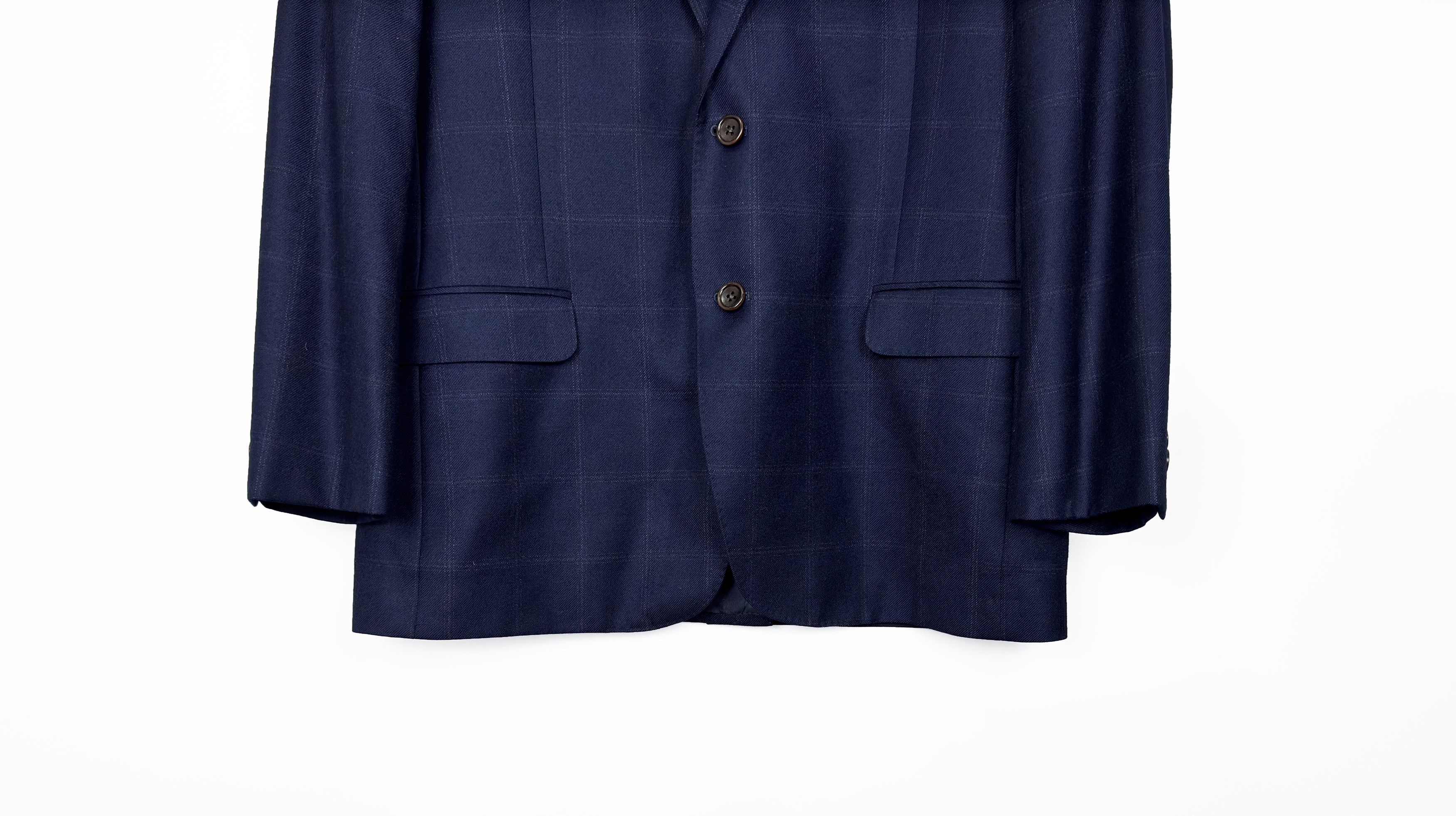 Brooks Brothers Brooks Brothers Wool Checkered Navy Blazer US 42S / EU 54 Size 42S - 3 Thumbnail
