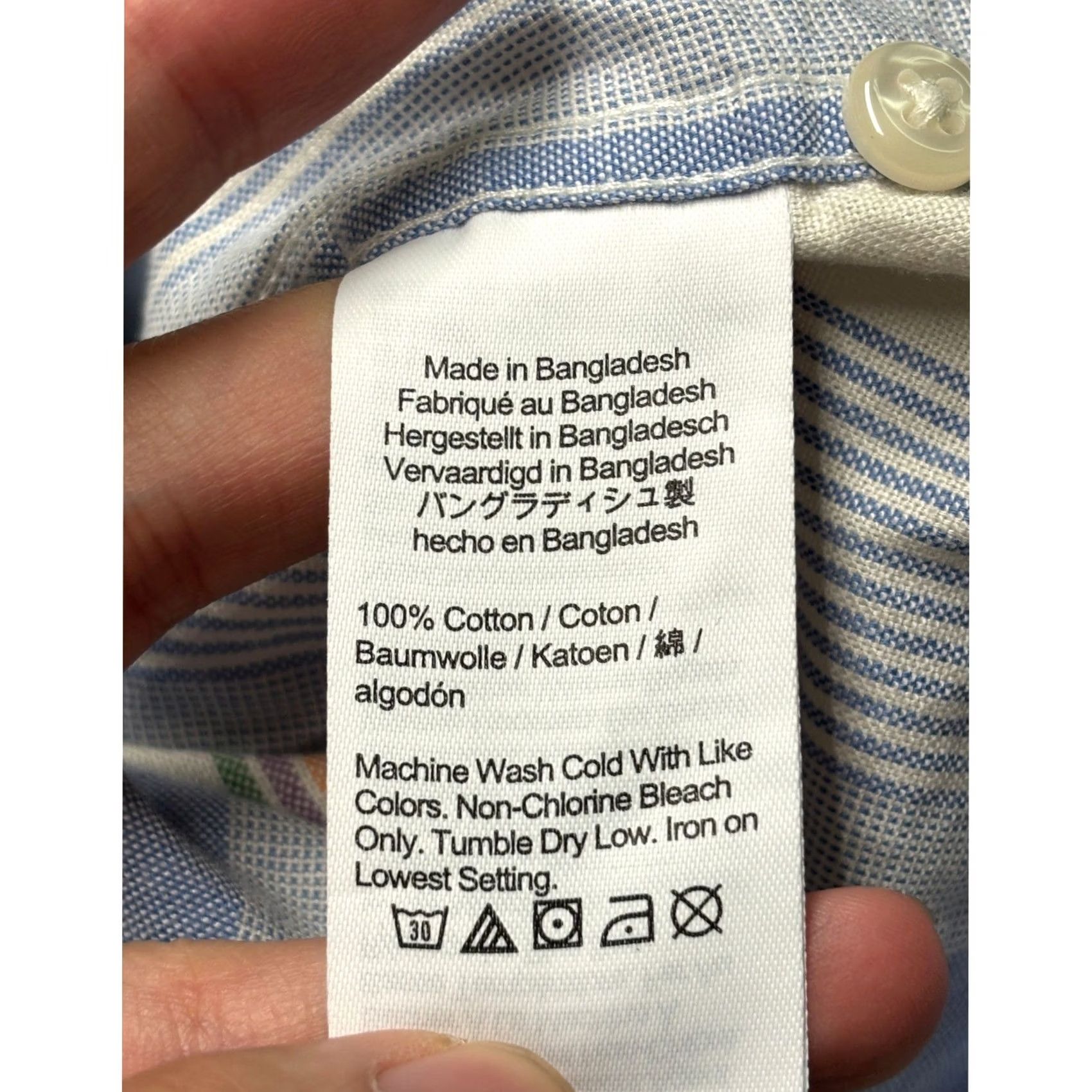 J.Crew J.Crew Broken-In Oxford Shirt Mens M Slim Fit Blue Striped Organic Cotton Shirt Size US M / EU 48-50 / 2 - 5 Thumbnail
