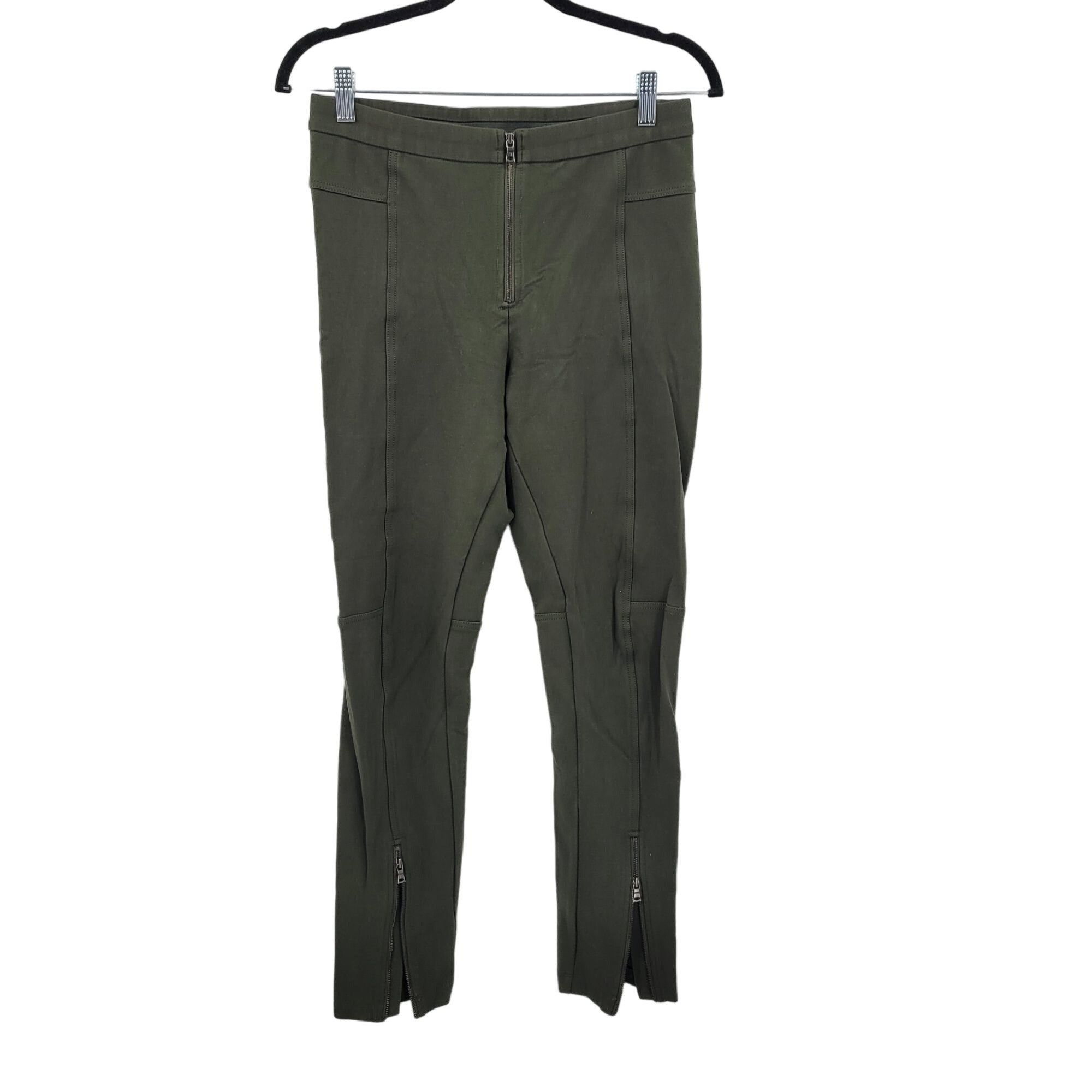 Other BCBGMaxAzria Christopher Olive Green Leggings Moto Pants M Z Size 27" / US 4 / IT 40 - 10 Thumbnail