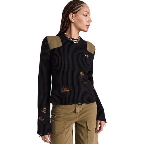 DS! SS23 Maison Margiela Distressed Black Knitted Sweater