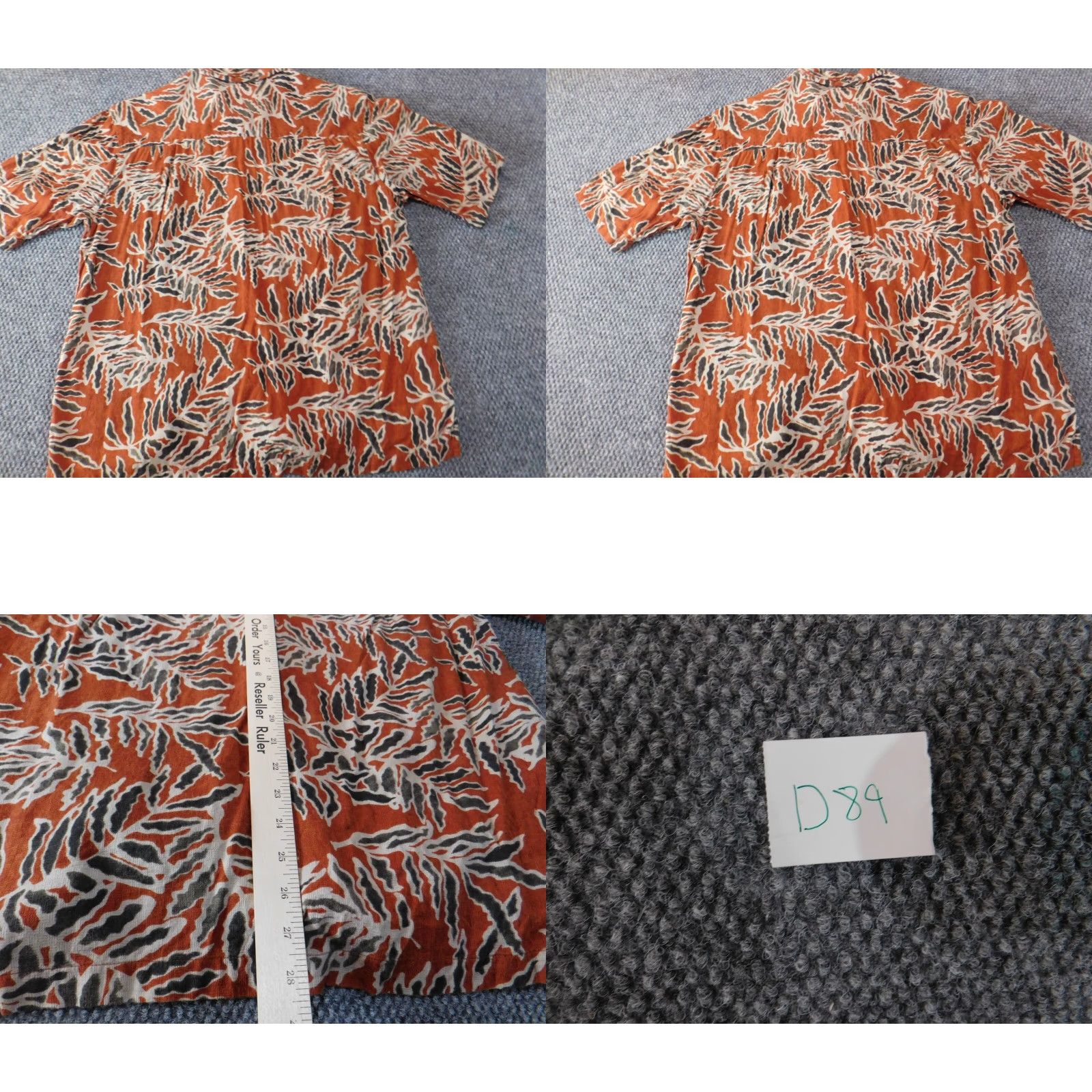 Vintage VINTAGE Woolrich Shirt Medium Mens orange floral Button-Up Collar-Down Short Sleeve Casual Mens Size US M / EU 48-50 / 2 - 8 Thumbnail