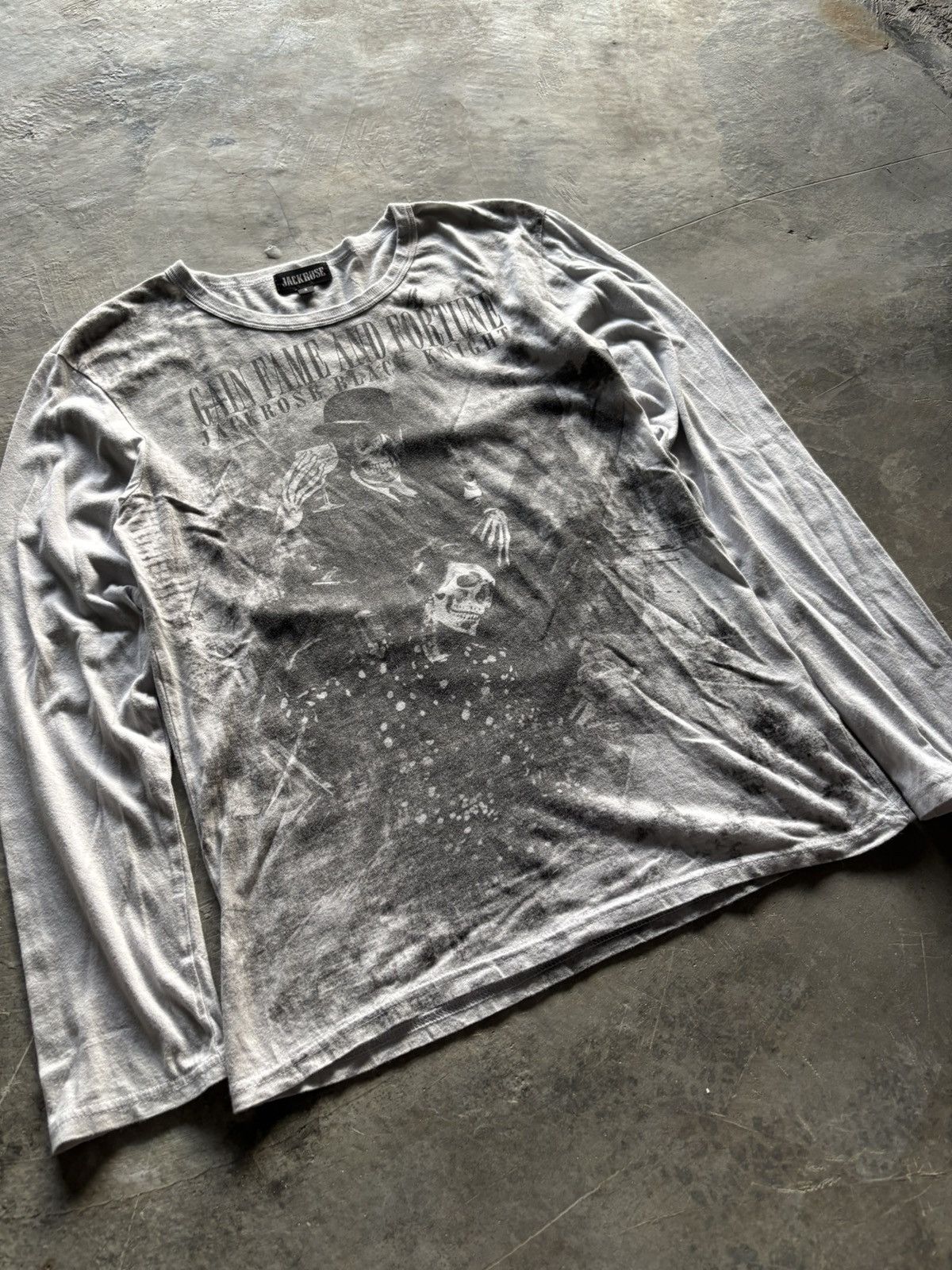 JACKROSE jackrose y2k skull design long sleeve i6w9/lgb archive style Size US M / EU 48-50 / 2 - 7 Thumbnail