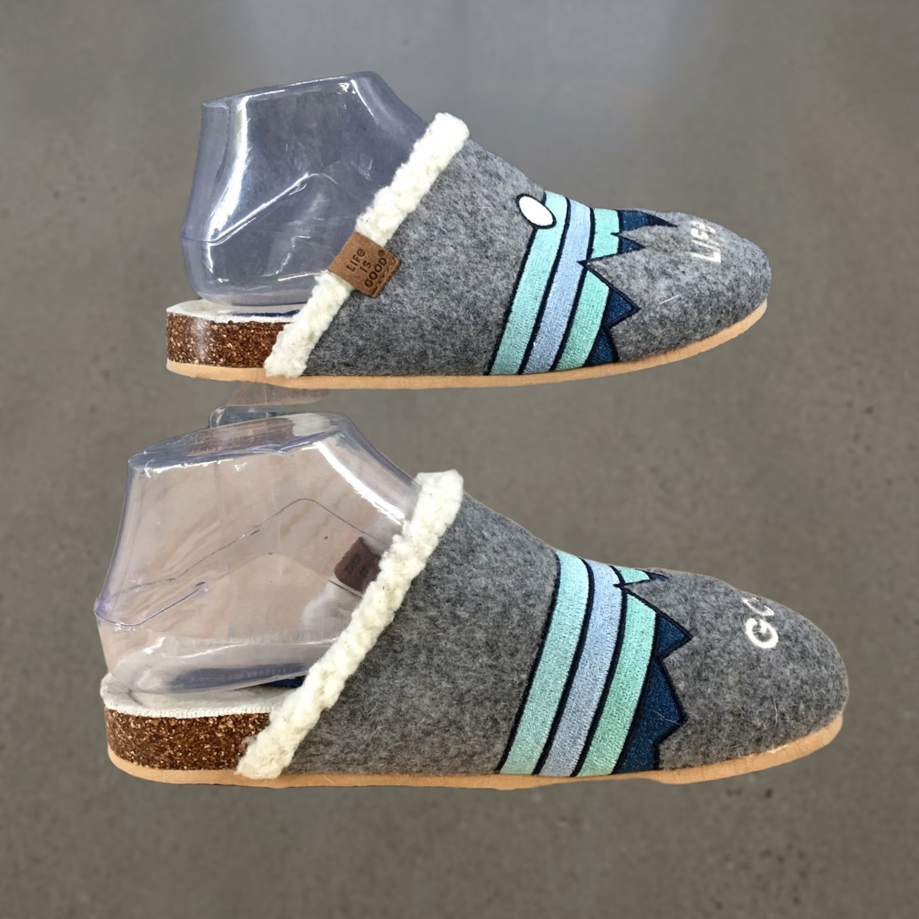 Life is Good Life Is Good Sandals Womens 7 M Berber A-Line Felt Mule Slippers Gray Sandal Women 7 M Berber A-Line Gray Size US 7 / IT 37 - 1 Thumbnail