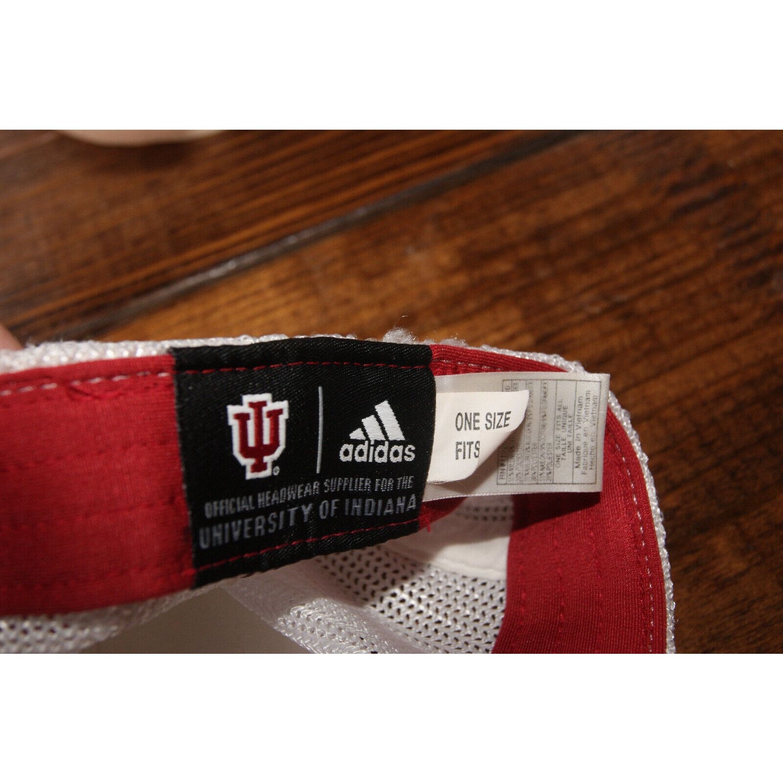 Adidas VTG Y2K Indiana Hoosiers IU OSFA Fitted Hat Cap Adidas Mesh Size ONE SIZE - 7 Thumbnail