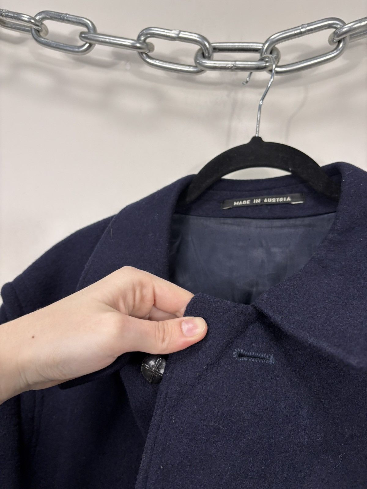Other Vintage Steinbock Himalaya Loden Navy Blue Wool Overcoat Size US XL / EU 56 / 4 - 8 Thumbnail