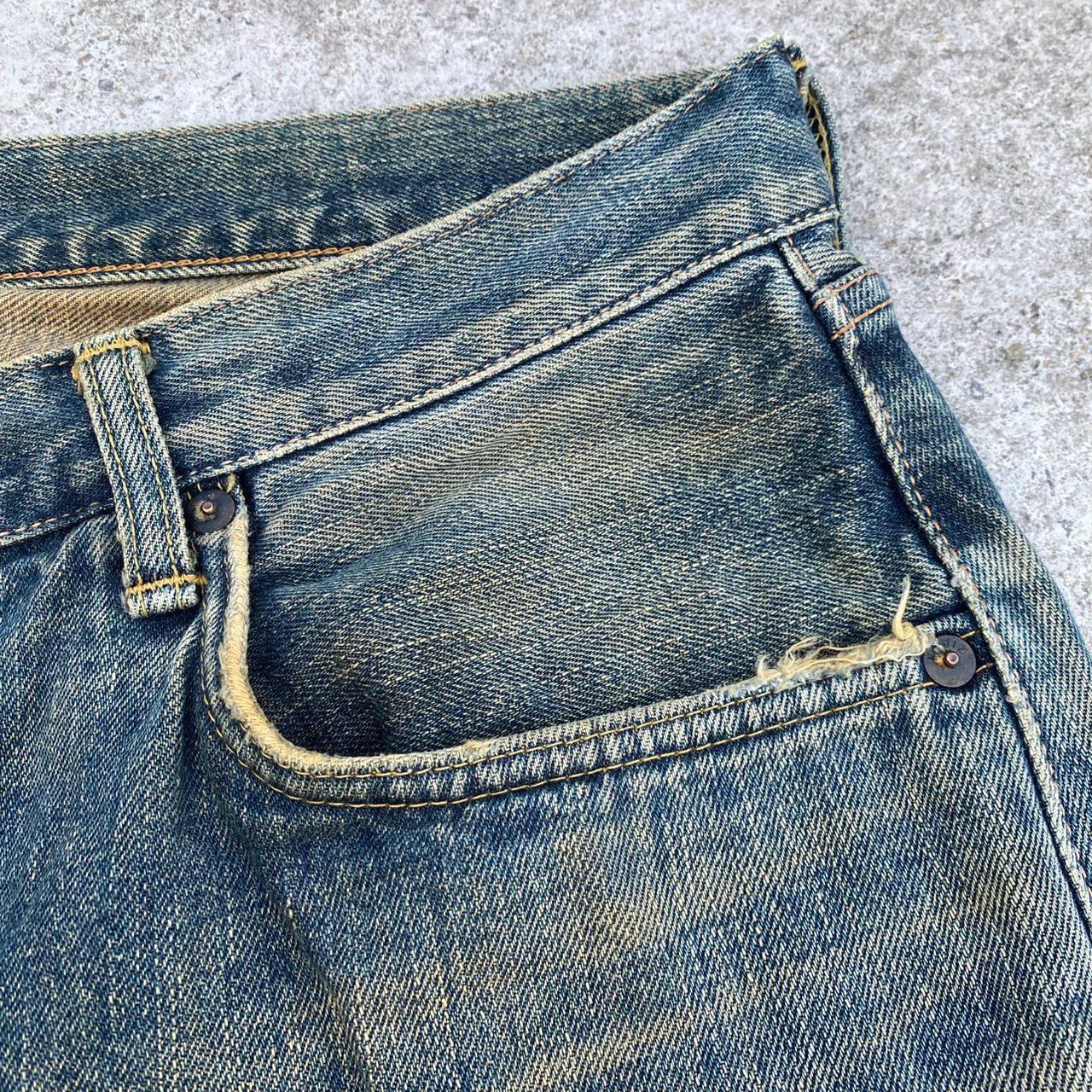 Edwin Vintage Edwin 505 Selvegde Redline Distressed Denim Size US 34 / EU 50 - 10 Thumbnail