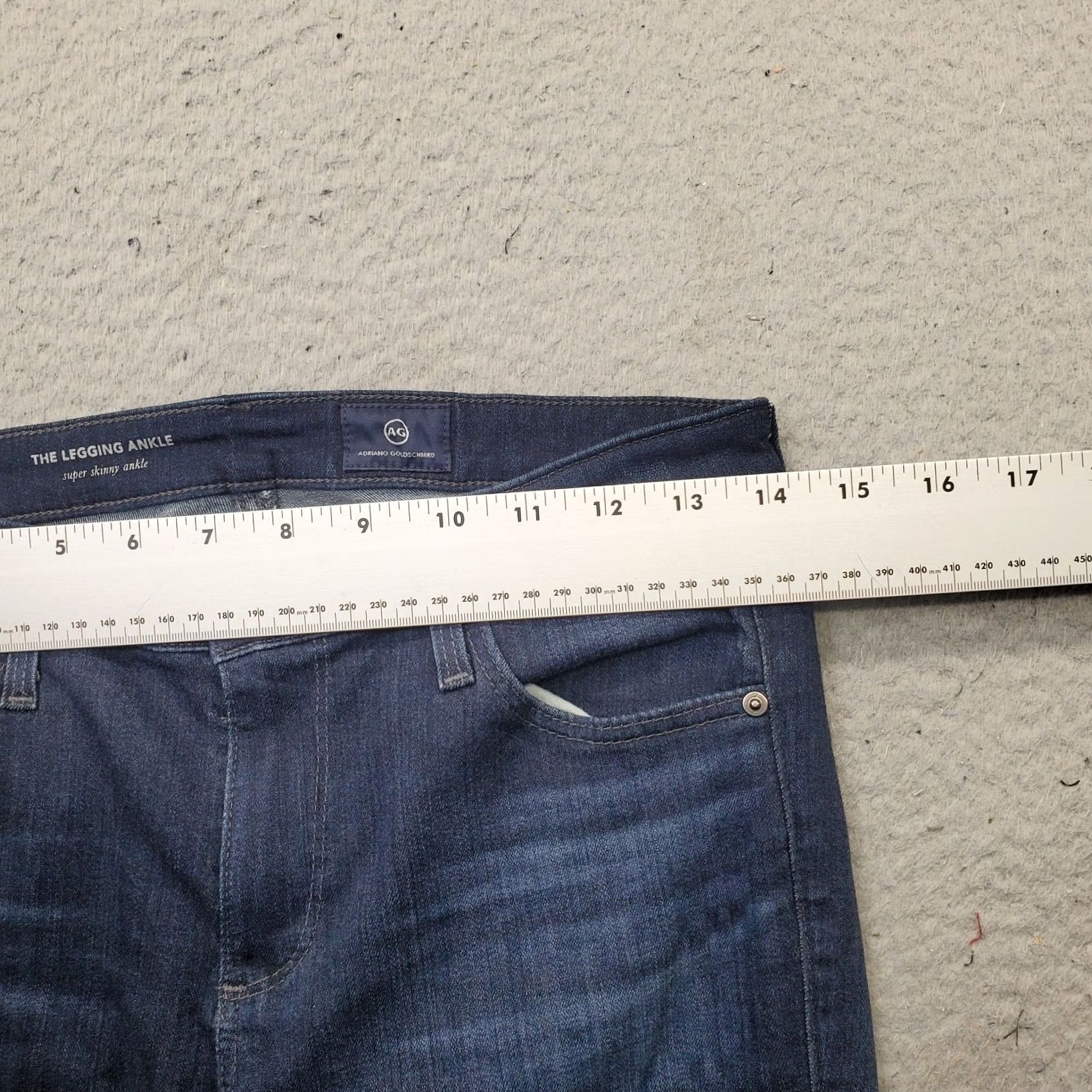Denime AG Adriano Goldschmied Jeans Women 27R Blue Legging Ankle Super Skinny Denim Jeans Size 27" / US 4 / IT 40 - 6 Thumbnail