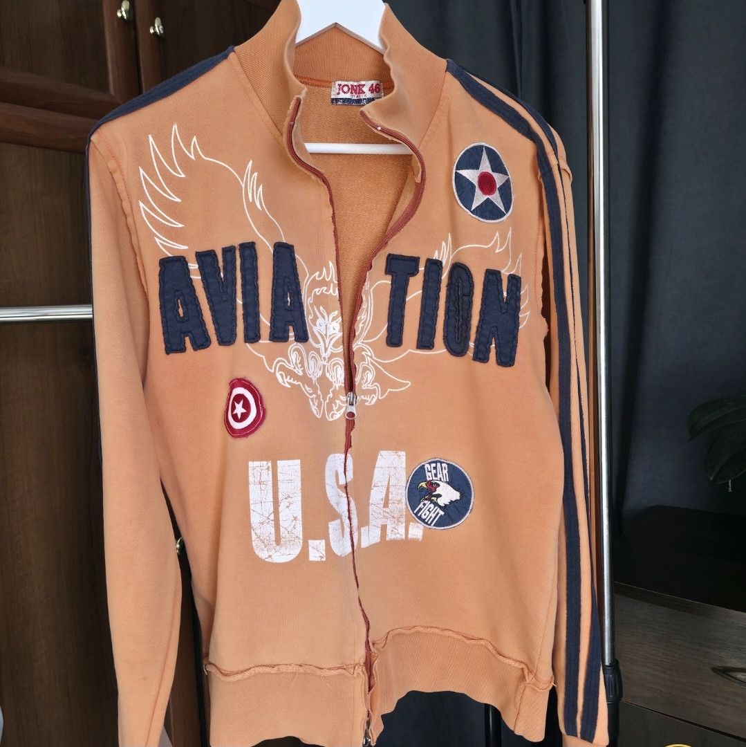 Vintage Vintage JONK 46 Aviation Track Jacket Y2K Italian Design Size XL / US 12-14 / IT 48-50 - 3 Thumbnail
