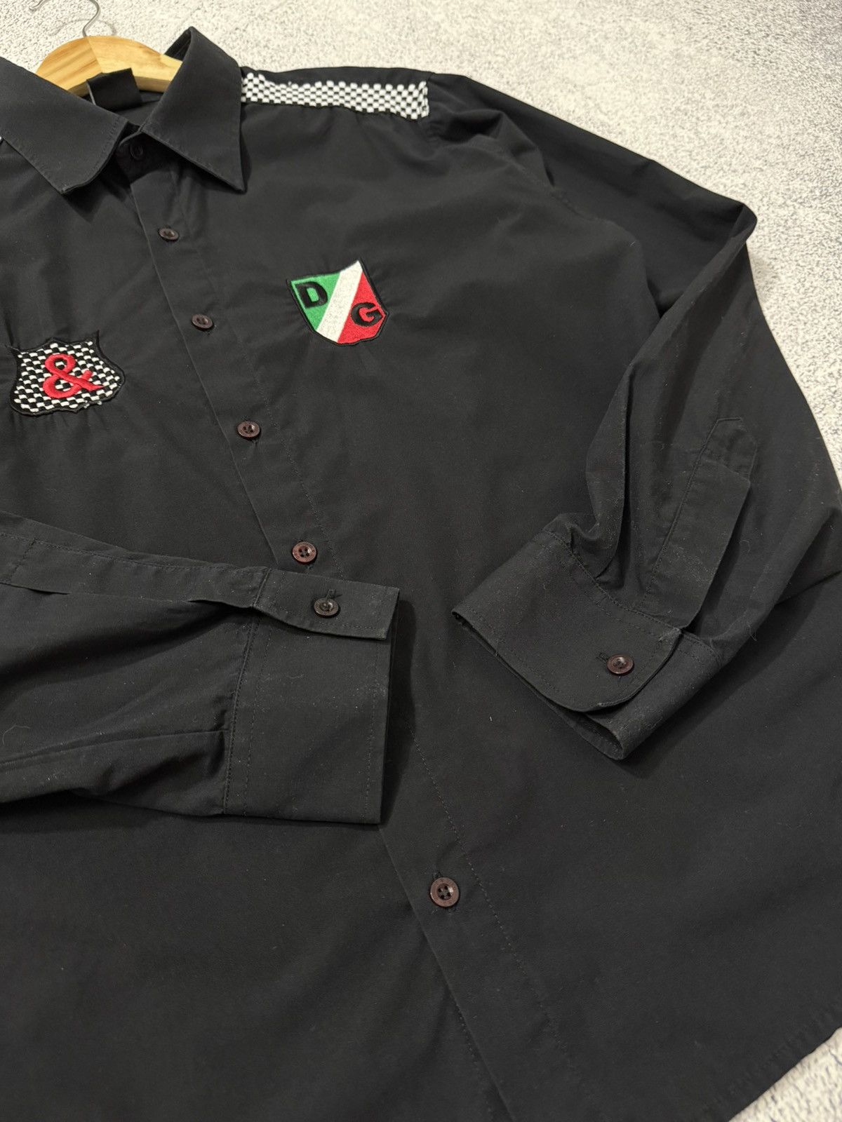 Dolce & Gabbana × Vintage Dolce & Gabbana Black Shirt Big Logo AVANTGARDE Y2K Size US XL / EU 56 / 4 - 6 Thumbnail