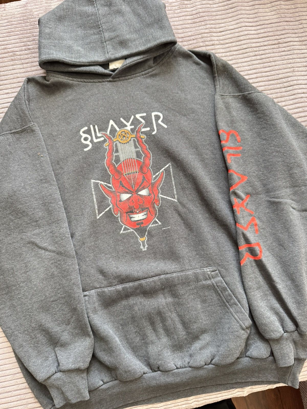 Band Tees Rare Vintage 90s Slayer Diabolus Musica Metal Band Hoodie Xl Size US XL / EU 56 / 4 - 5 Thumbnail