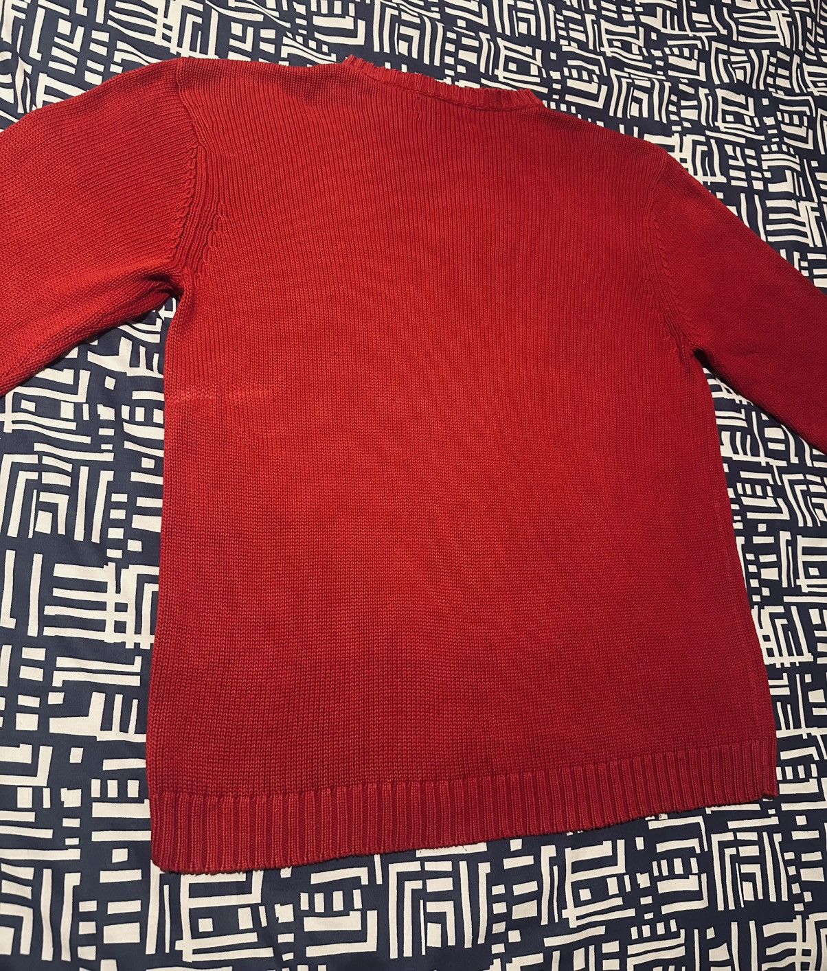 Chaps Ralph Lauren × Vintage Vintage Ralph Lauren Chaps Knit jumper Burgundy Cotton Size US XL / EU 56 / 4 - 2 Thumbnail