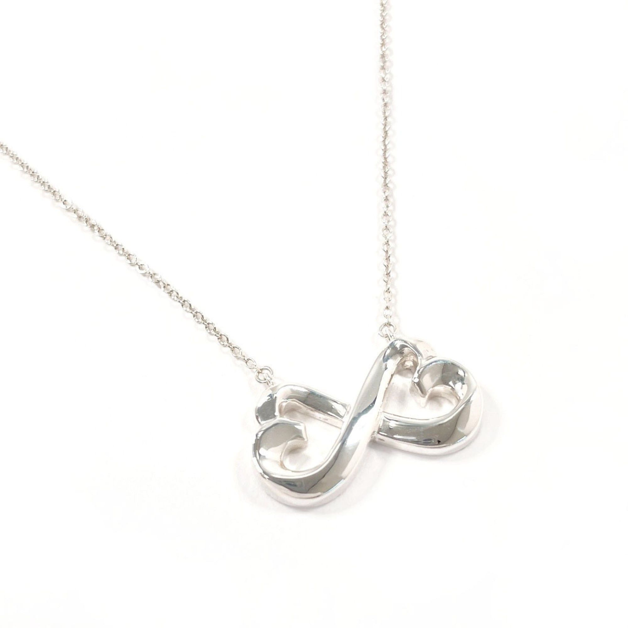 Tiffany & Co. TIFFANY&Co. Tiffany Double Loving Heart Paloma Picasso Necklace, Sterling Silver 925, Women's Size ONE SIZE - 1 Thumbnail