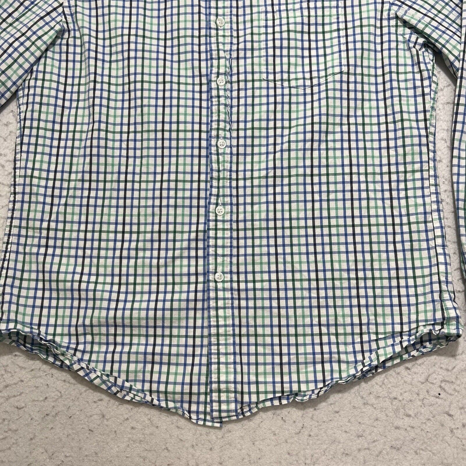 J.Crew J. Crew Button Up Blue Green Plaid Striped Dress Shirt Size US L / EU 52-54 / 3 - 4 Thumbnail