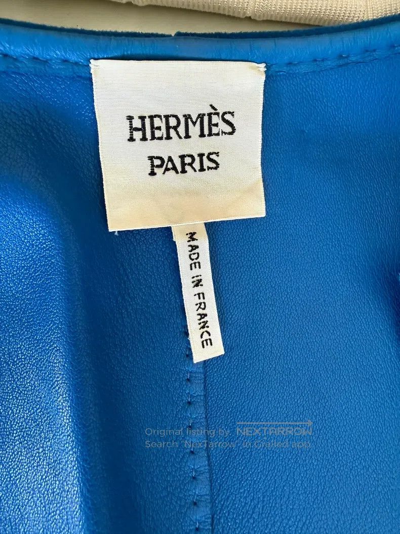 Hermes Hermes Blue Deer and Sheepskin Vest, Outer 100% Deer Skin, Size XS / US 0-2 / IT 36-38 - 8 Thumbnail