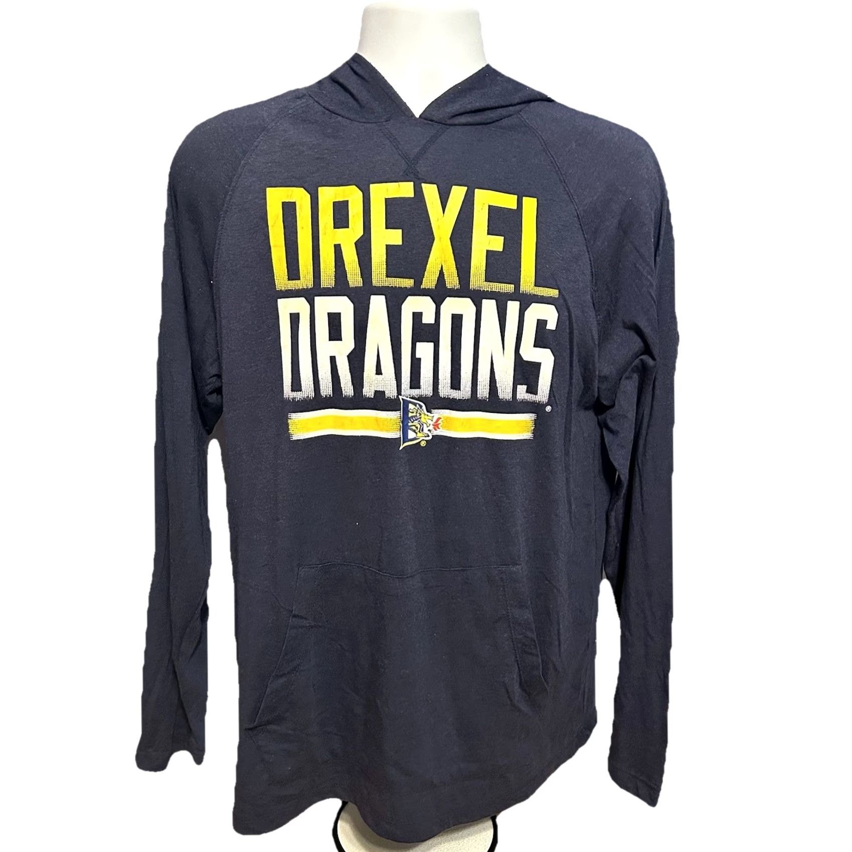 Vintage Drexel University Dragons Hoodie Adult Large Navy Blue Lightweight OVB Logo Pullover Hoodie Mens Size US L / EU 52-54 / 3 - 2 Thumbnail