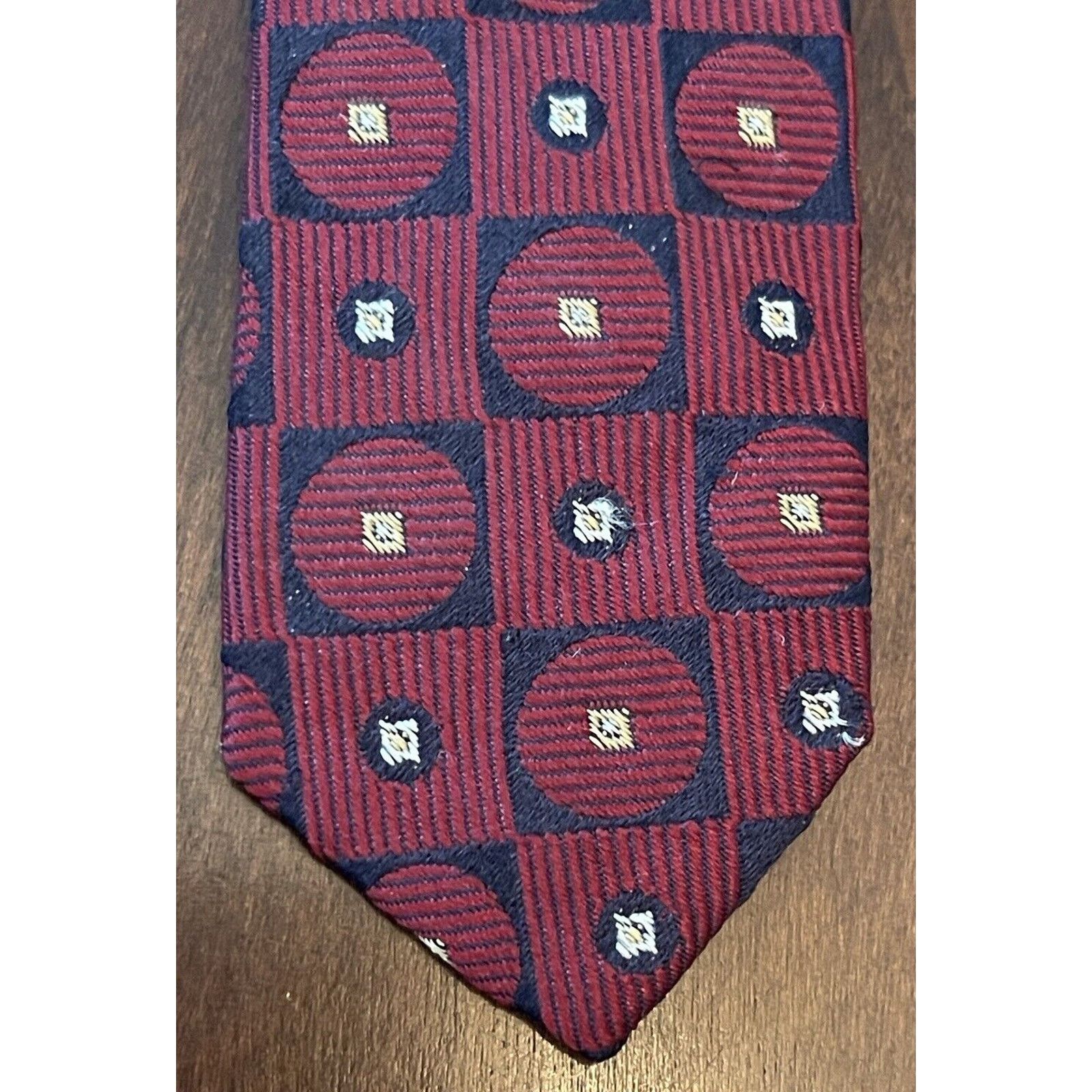 Nautica Nautica Burgundy Imported Silk Men’s Neck Tie Made In Usa Size ONE SIZE - 6 Thumbnail