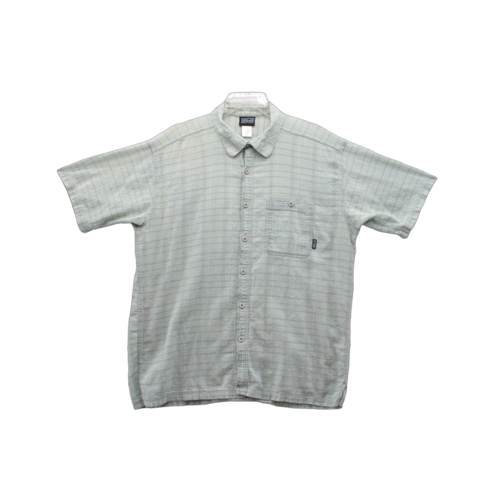 Patagonia Patagonia Shirt Men's XL Green Striped Short Sleeve Button Up Organic Cotton Shirt Size US XL / EU 56 / 4 - 1 Thumbnail