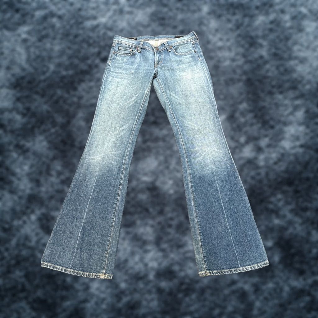 Citizens Of Humanity Citizens of Humanity Jeans Womens 29x33 Ingrid Low Waist Flare Stretch Western Bootcut Denim Blue Bohemian Distressed USA Size 29" - 1 Thumbnail