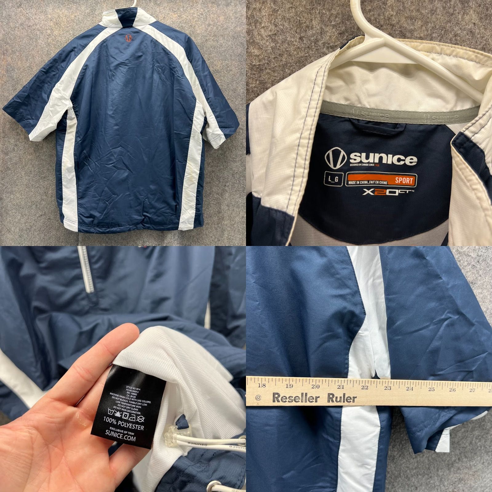 Vintage VINTAGE Sunice Sweater Men L Blue Navy Windbreaker 1/4 Zip Sport X20 US Open Merion Logo Pullover S/S Regular Mens Size US L / EU 52-54 / 3 - 8 Thumbnail