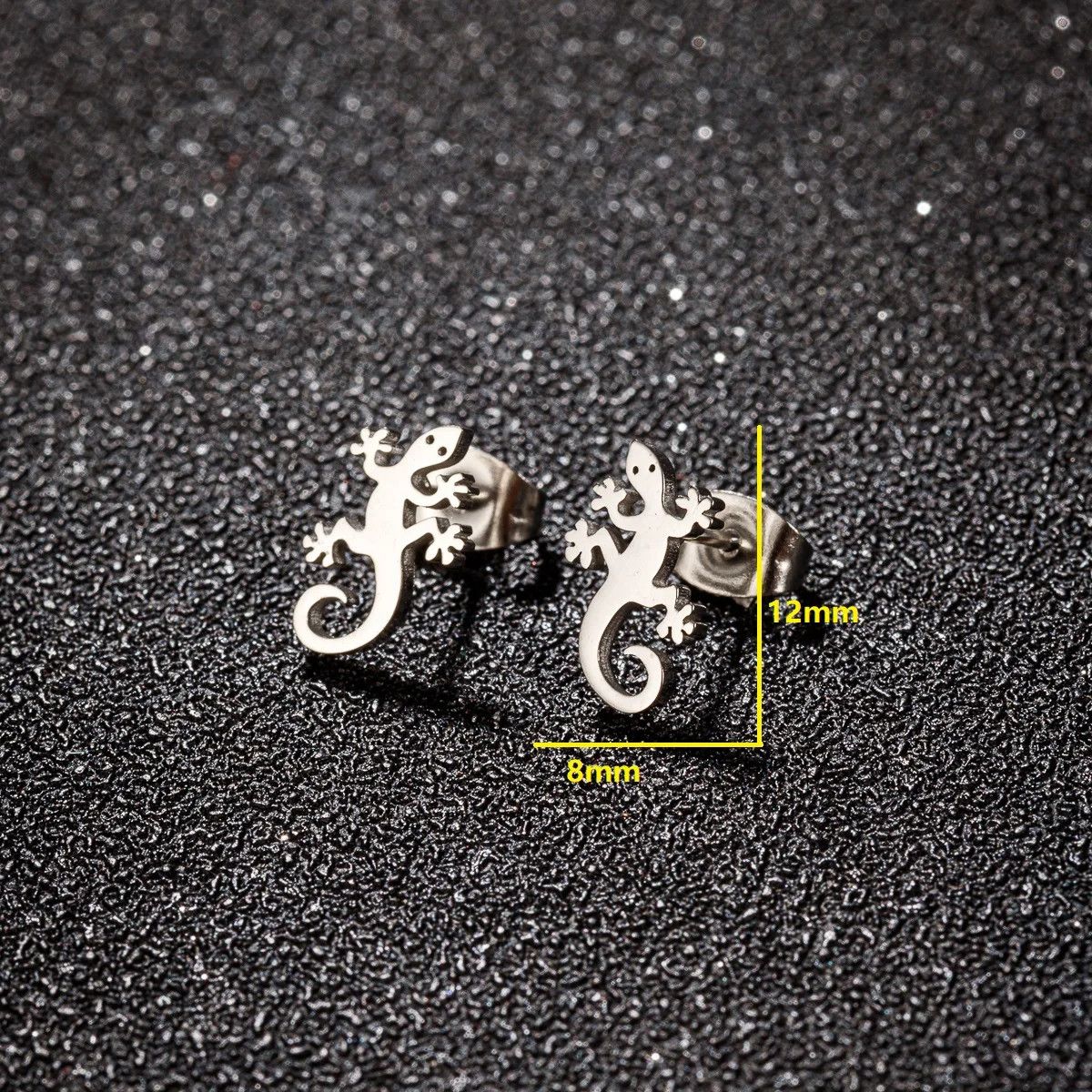 Jewelry Lizard Mini Stud Earrings Charm Earring Gift Size ONE SIZE - 2 Thumbnail