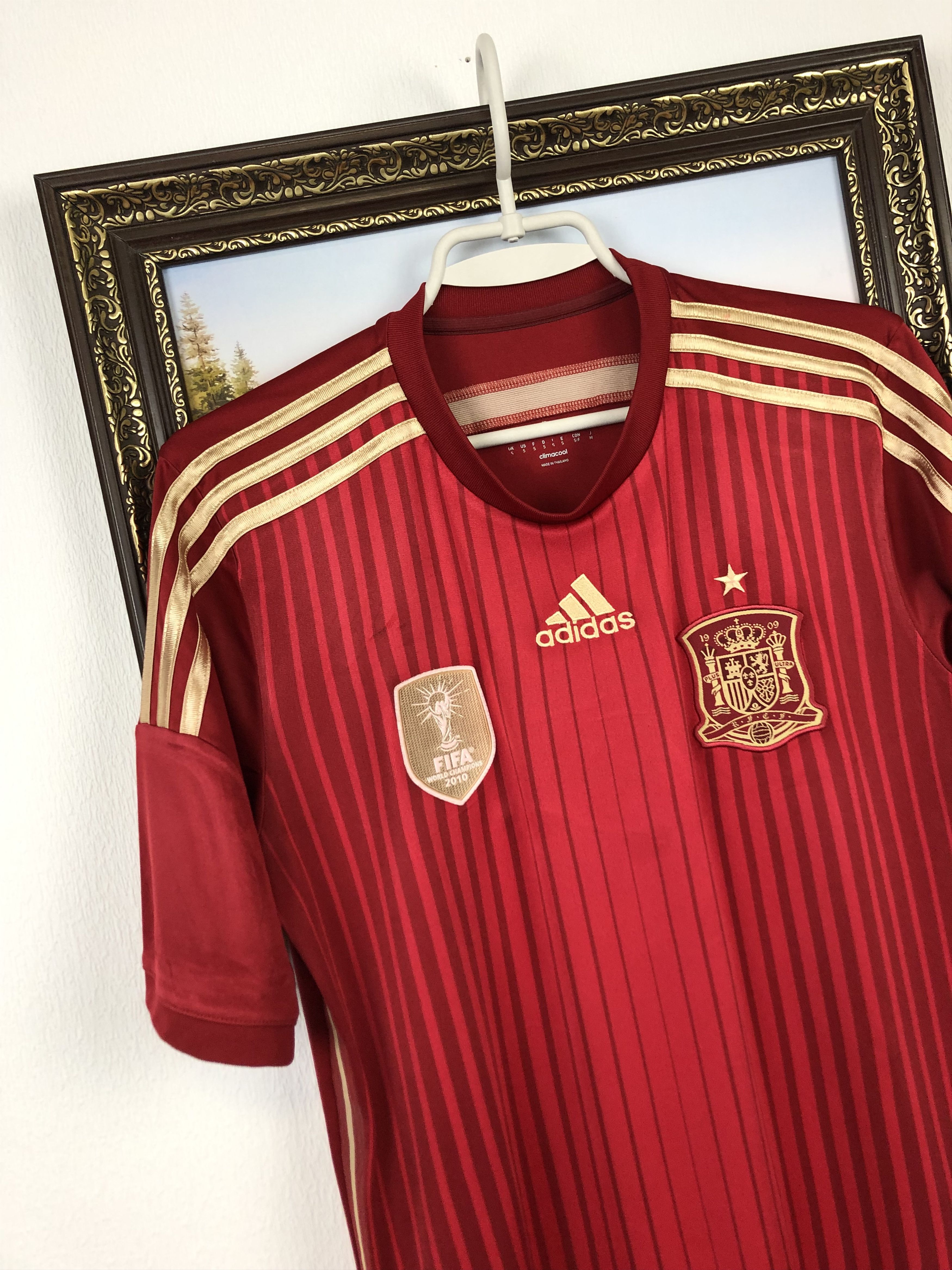 Adidas Spain Home football shirt 2014 Soccer Adidas Jersey Rare Size US S / EU 44-46 / 1 - 3 Thumbnail
