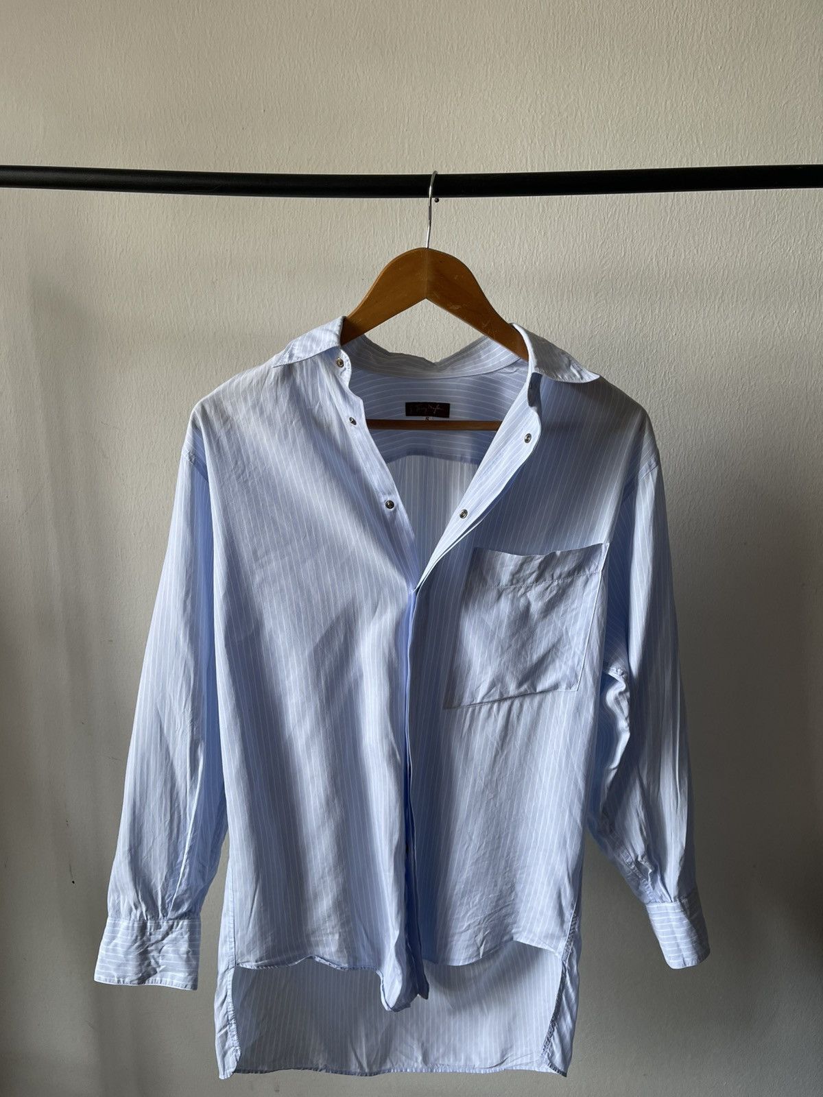 Thierry Mugler 80s Thierry Mugler Paris Stripe Shirt Size US L / EU 52-54 / 3 - 1 Thumbnail