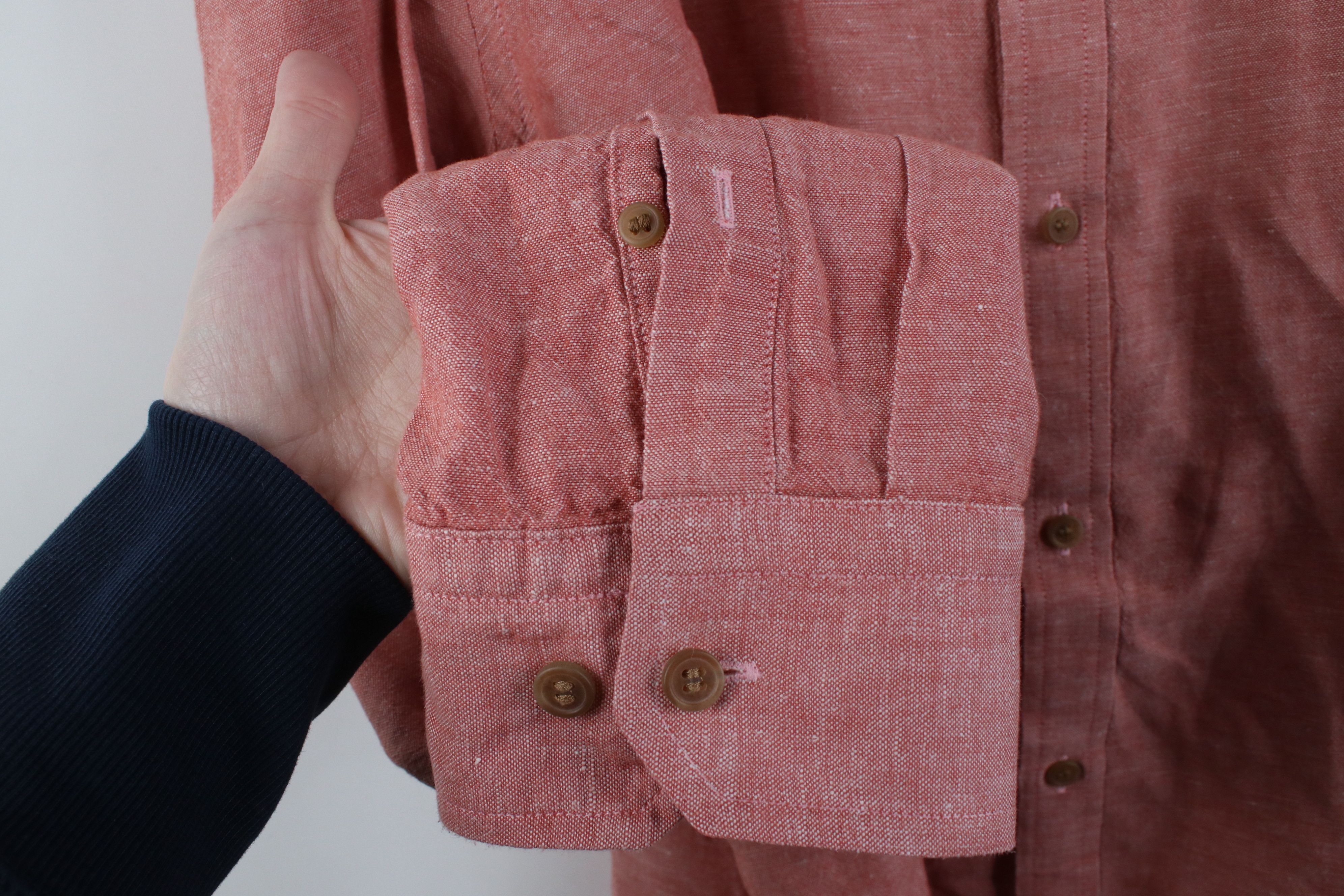 Banana Republic Banana Republic Linen Blend Collared Button Shirt Red Size US XL / EU 56 / 4 - 8 Thumbnail