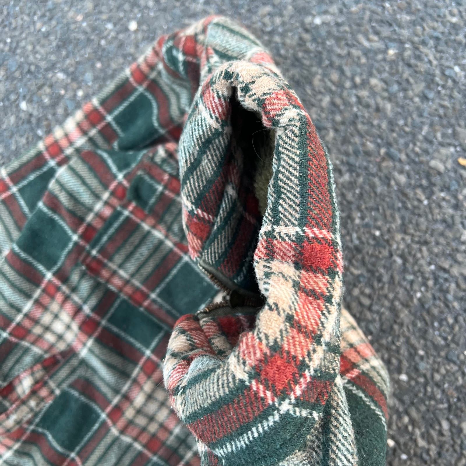 Vintage True Vintage green orange plaid wool talon zipper jacket Size US L / EU 52-54 / 3 - 7 Thumbnail