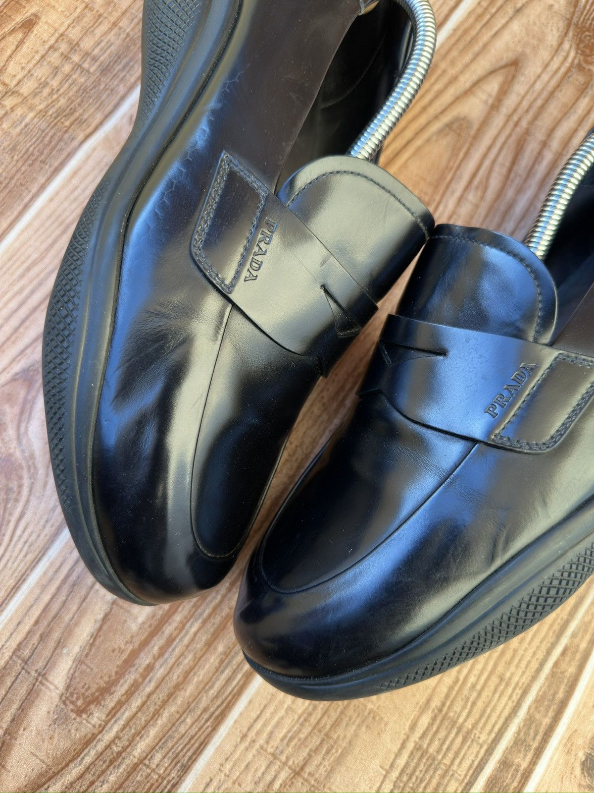 Prada Prada Americas Cup Spazzolato Leather Penny Loafer Size US 7 / EU 40 - 5 Thumbnail