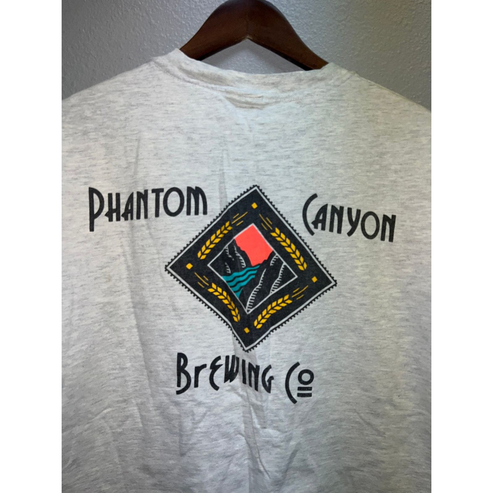 Hanes Vintage Phantom Canyon Shirt Brewing Co Beer Gray Tee 90s Size US XL / EU 56 / 4 - 6 Thumbnail