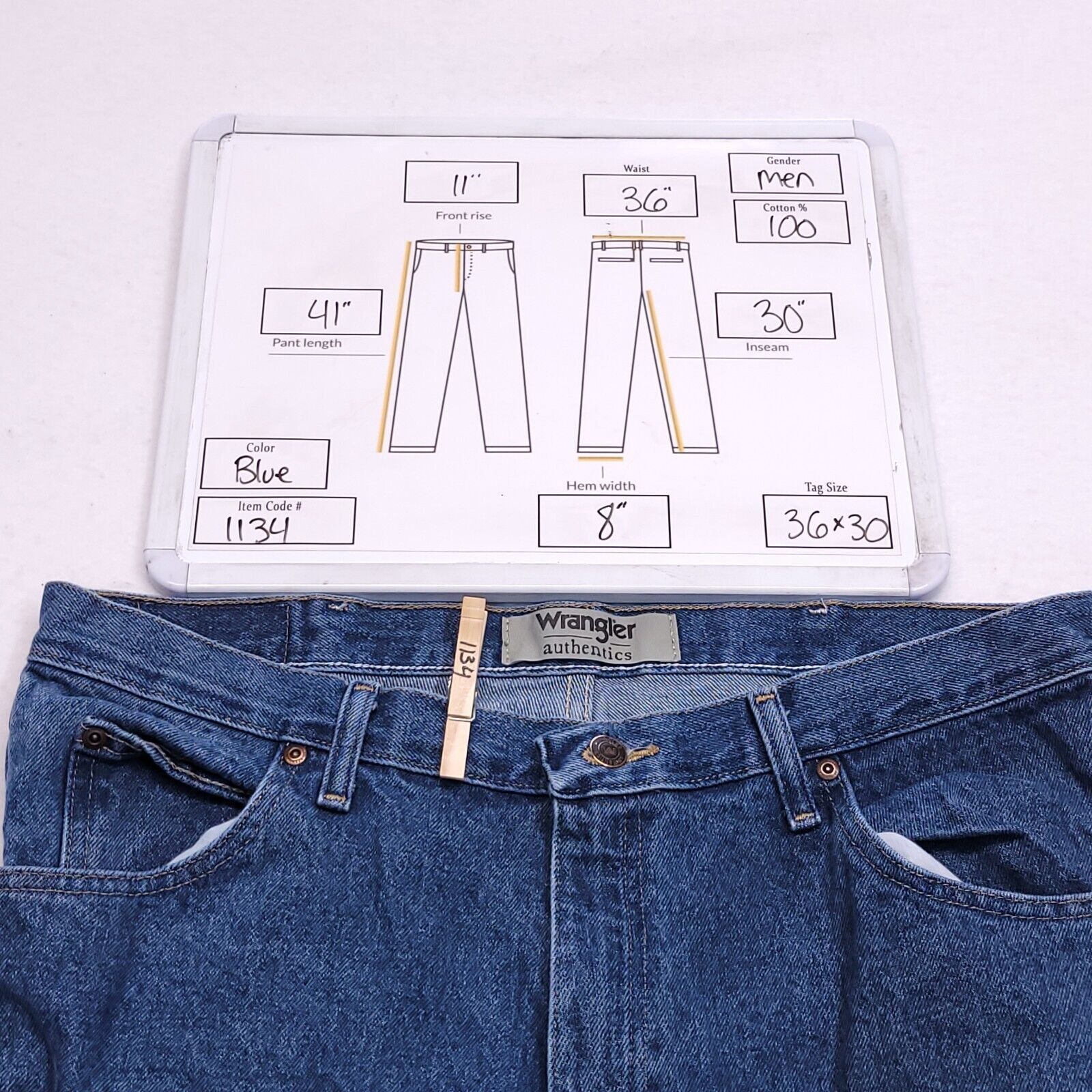 Wrangler Wrangler Authentics Denim Medium Wash Jeans Mens Size 36x30 Size US 36 / EU 52 - 10 Thumbnail